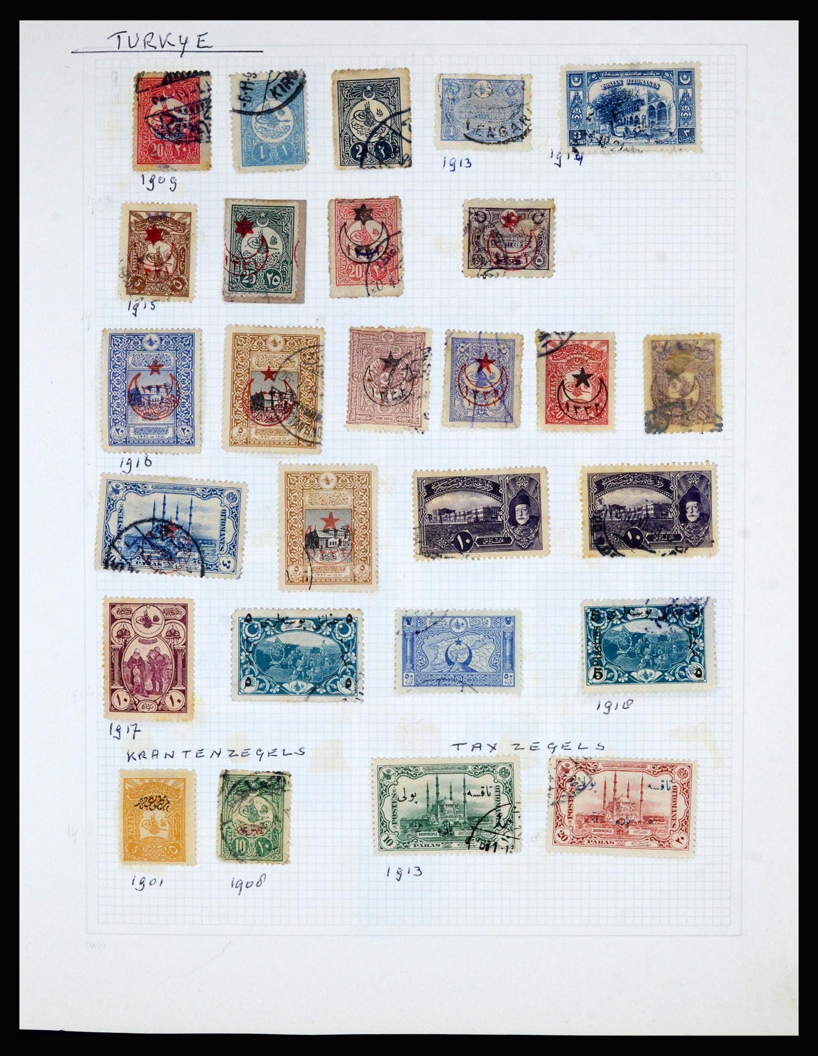 36741 016 - Postzegelverzameling 36741 Wereld 1850-1930.