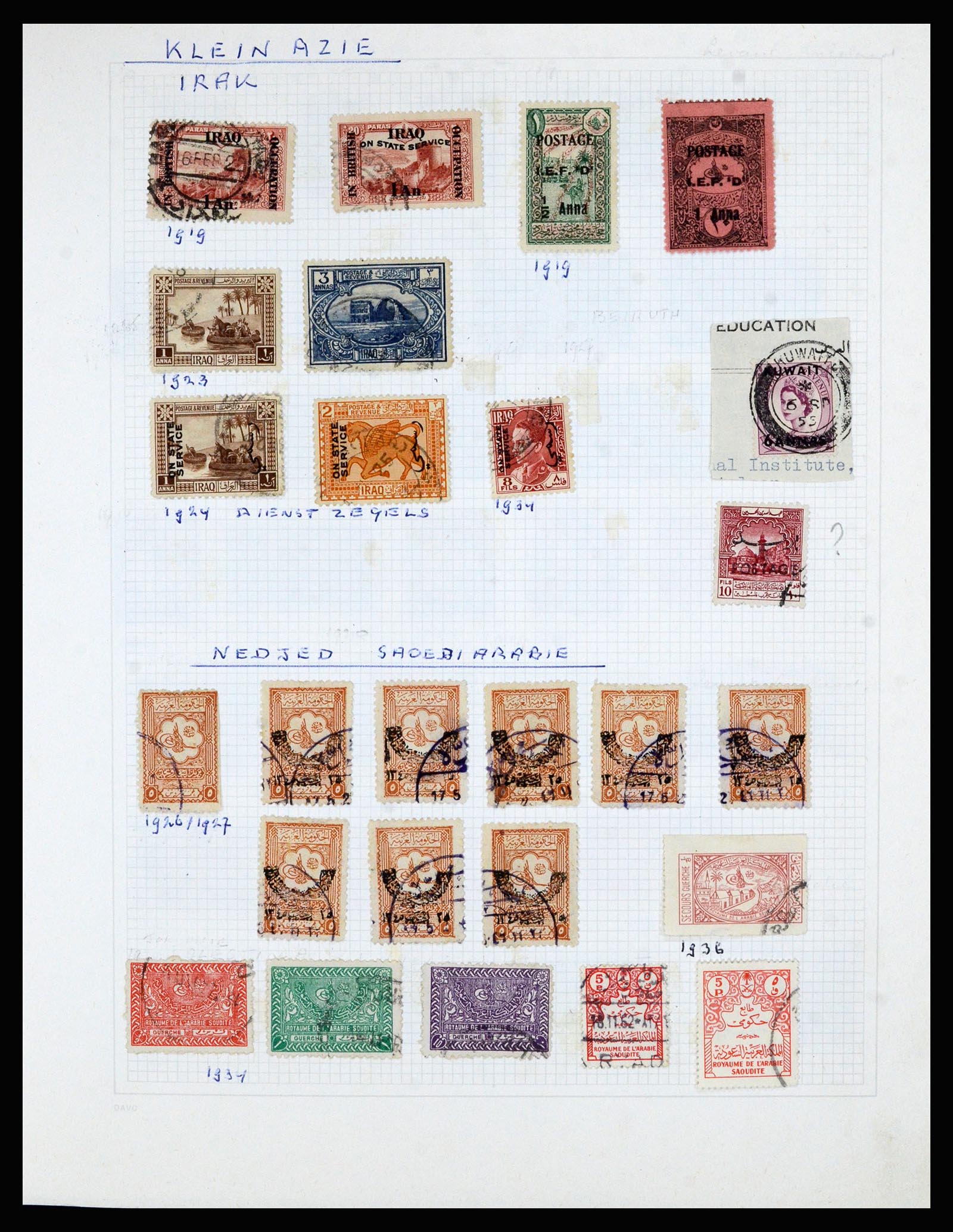 36741 019 - Postzegelverzameling 36741 Wereld 1850-1930.