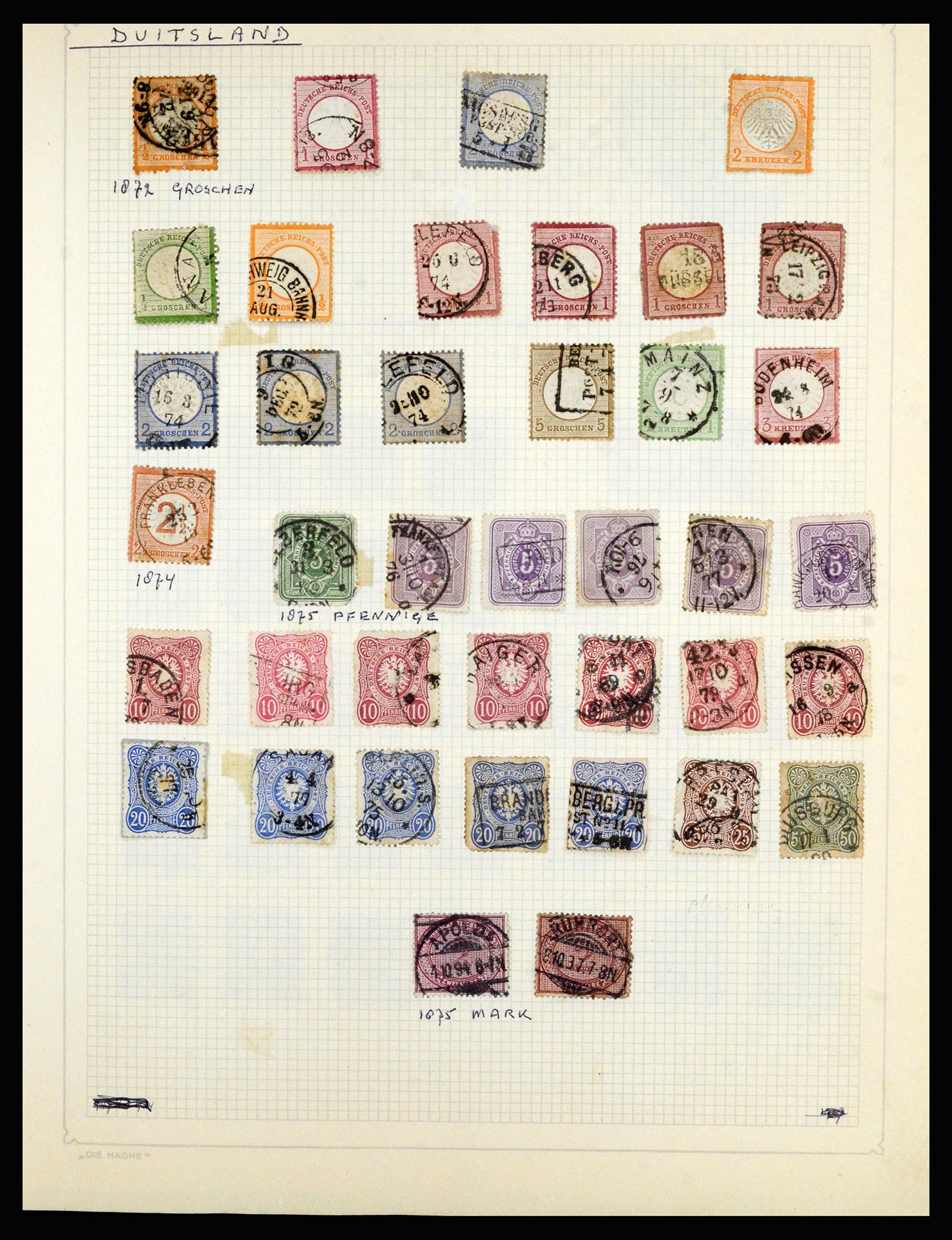 36741 030 - Postzegelverzameling 36741 Wereld 1850-1930.