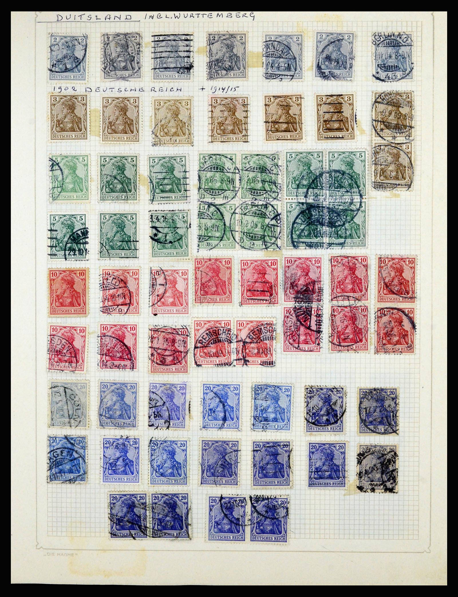 36741 034 - Postzegelverzameling 36741 Wereld 1850-1930.