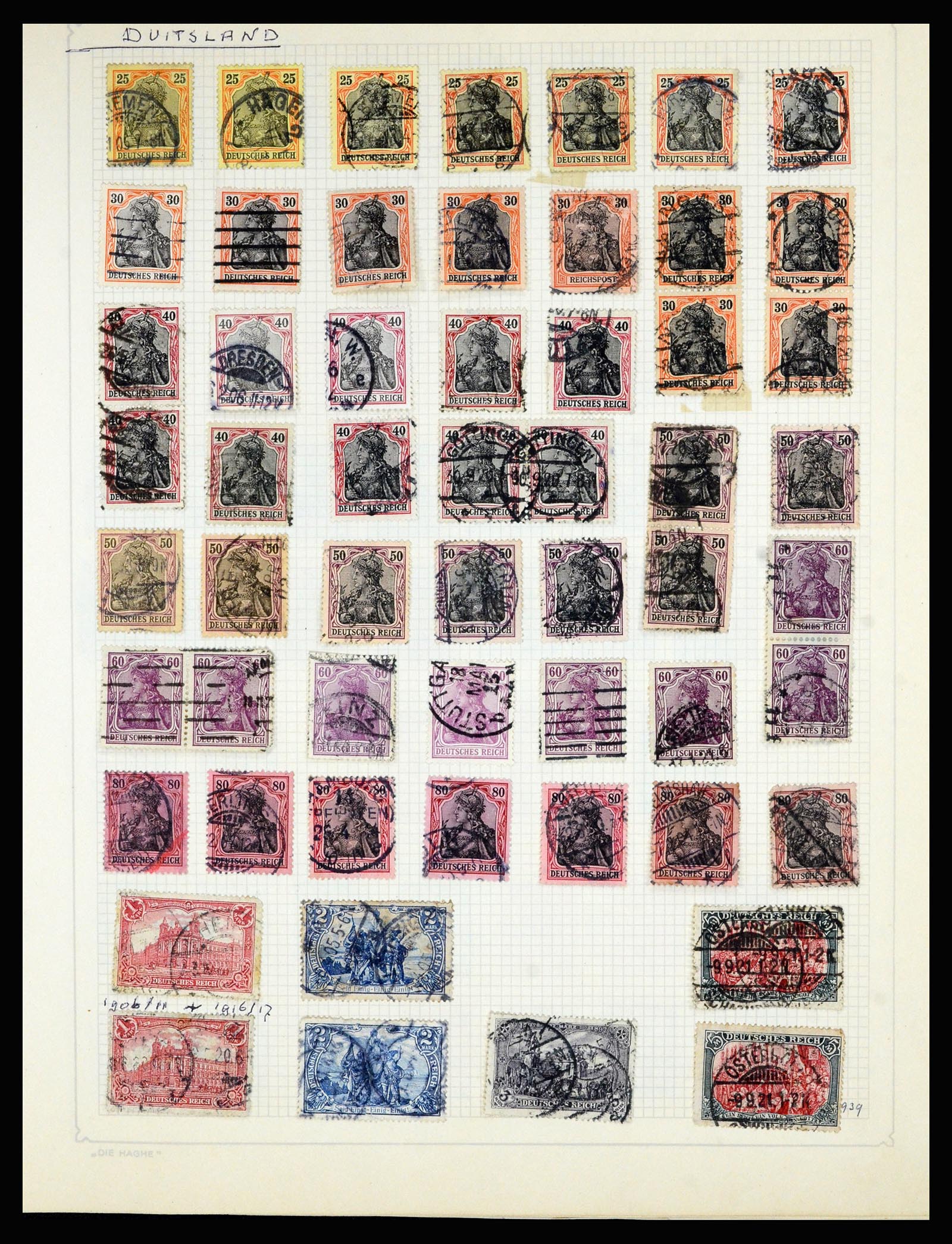 36741 035 - Postzegelverzameling 36741 Wereld 1850-1930.