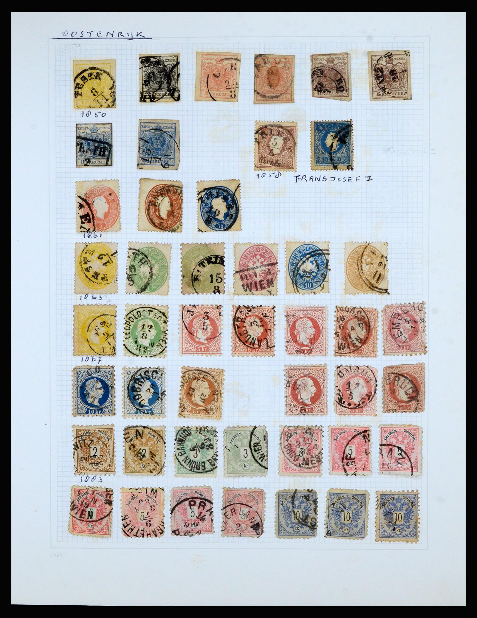 36741 037 - Postzegelverzameling 36741 Wereld 1850-1930.