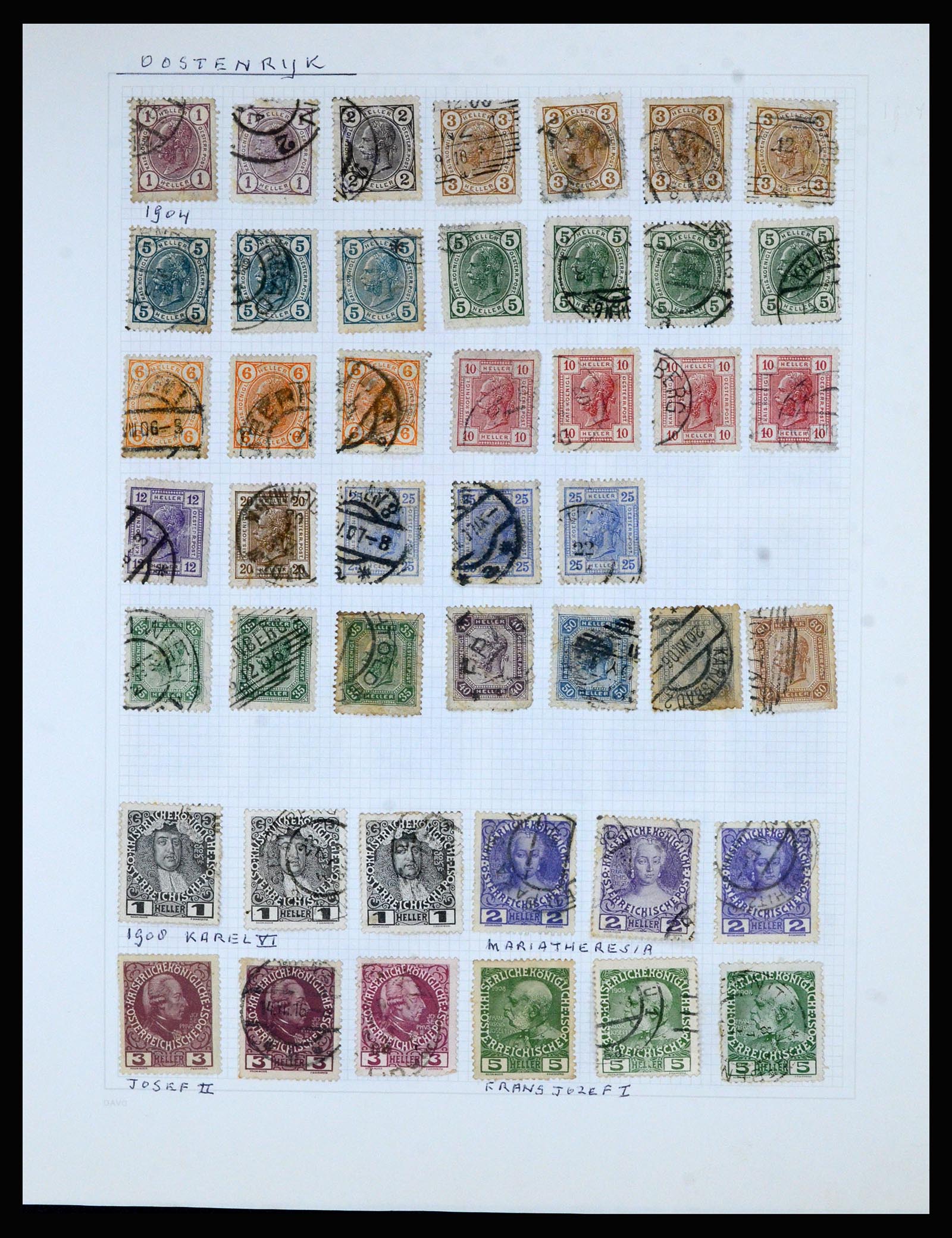 36741 039 - Postzegelverzameling 36741 Wereld 1850-1930.