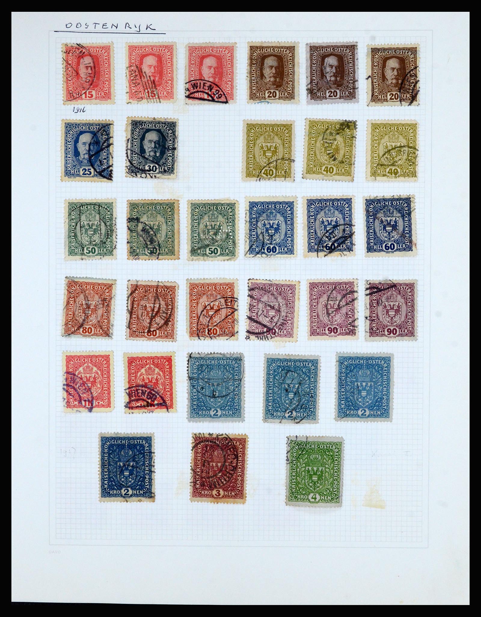 36741 042 - Postzegelverzameling 36741 Wereld 1850-1930.