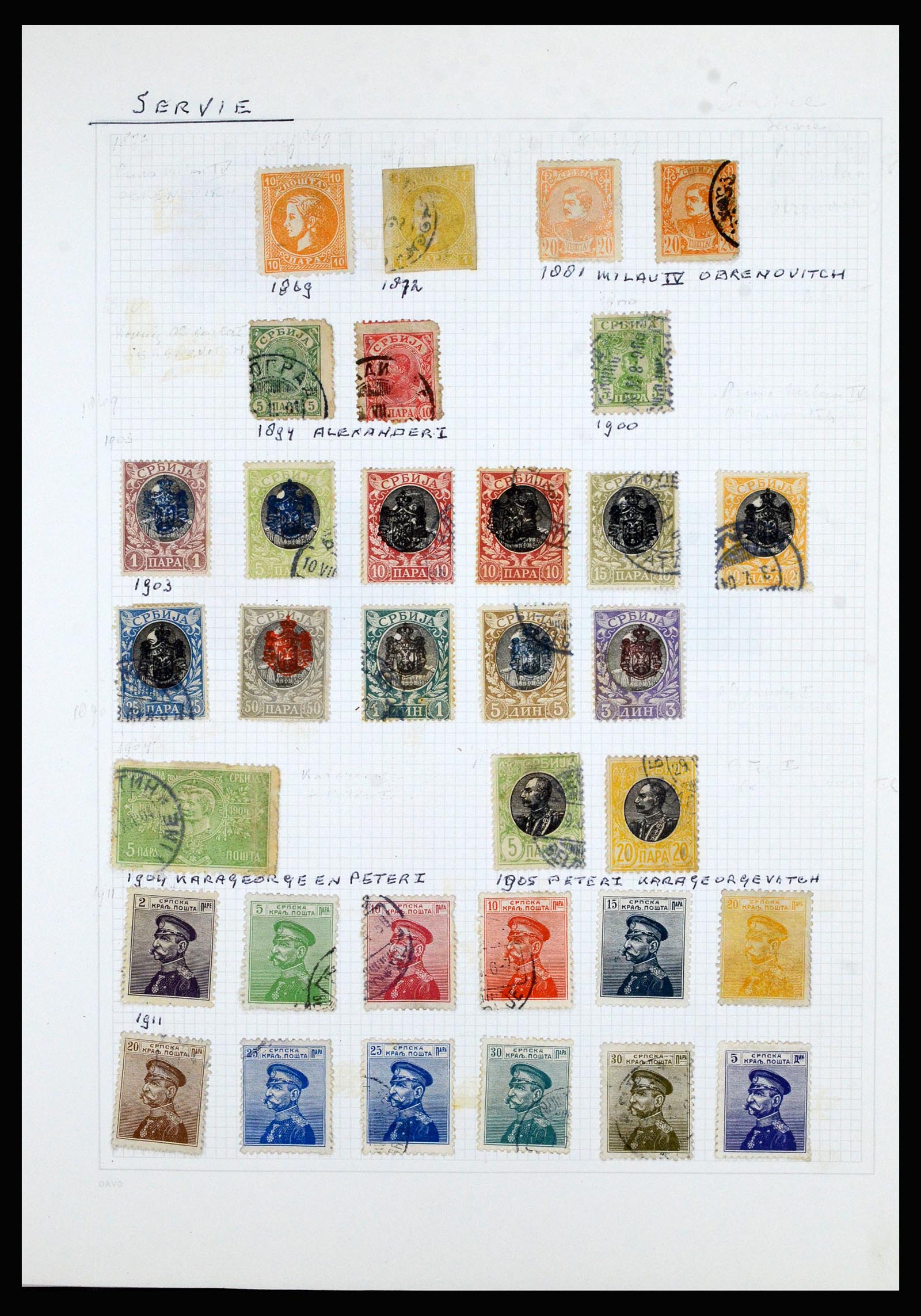 36741 054 - Postzegelverzameling 36741 Wereld 1850-1930.
