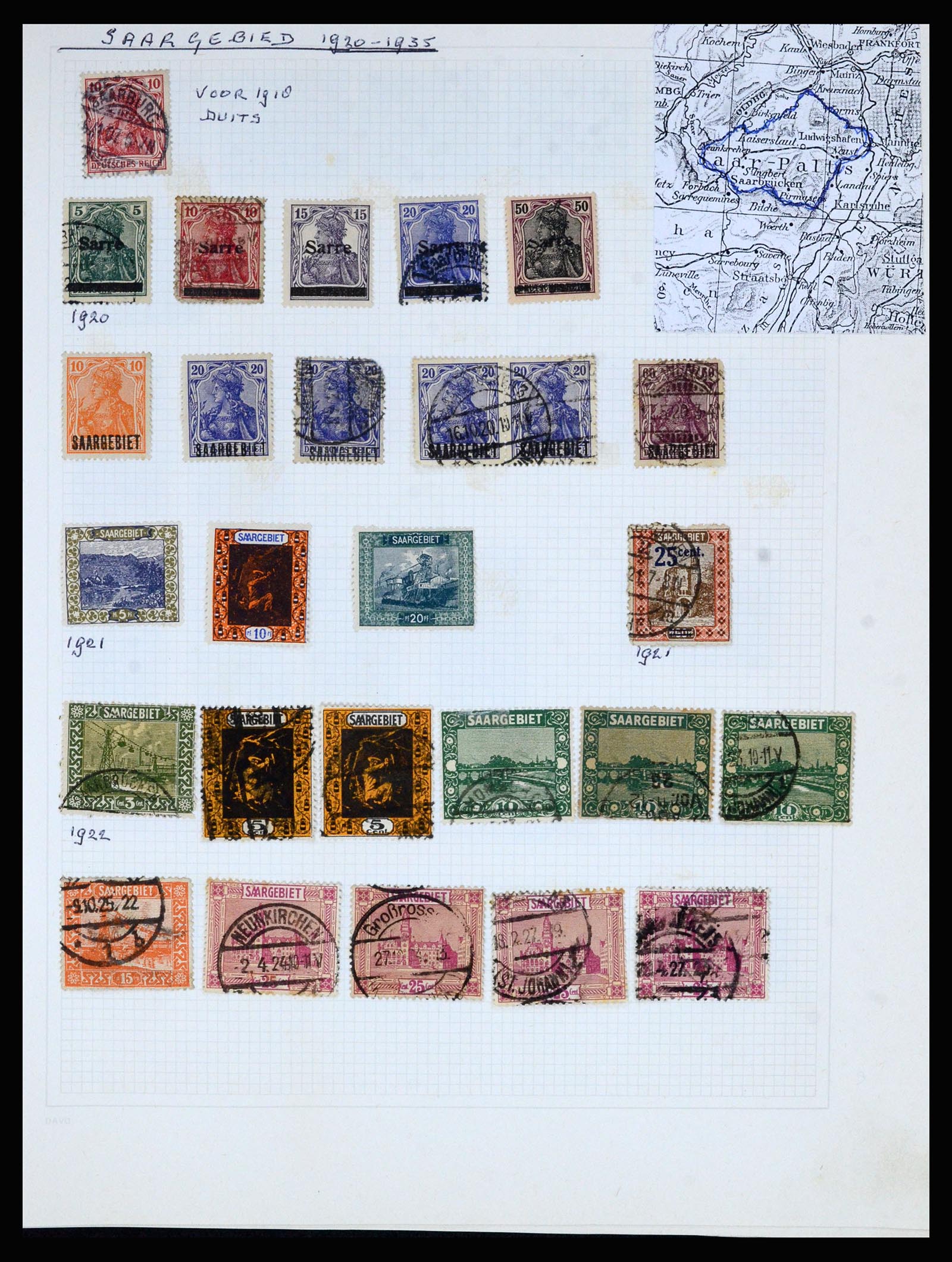 36741 091 - Postzegelverzameling 36741 Wereld 1850-1930.