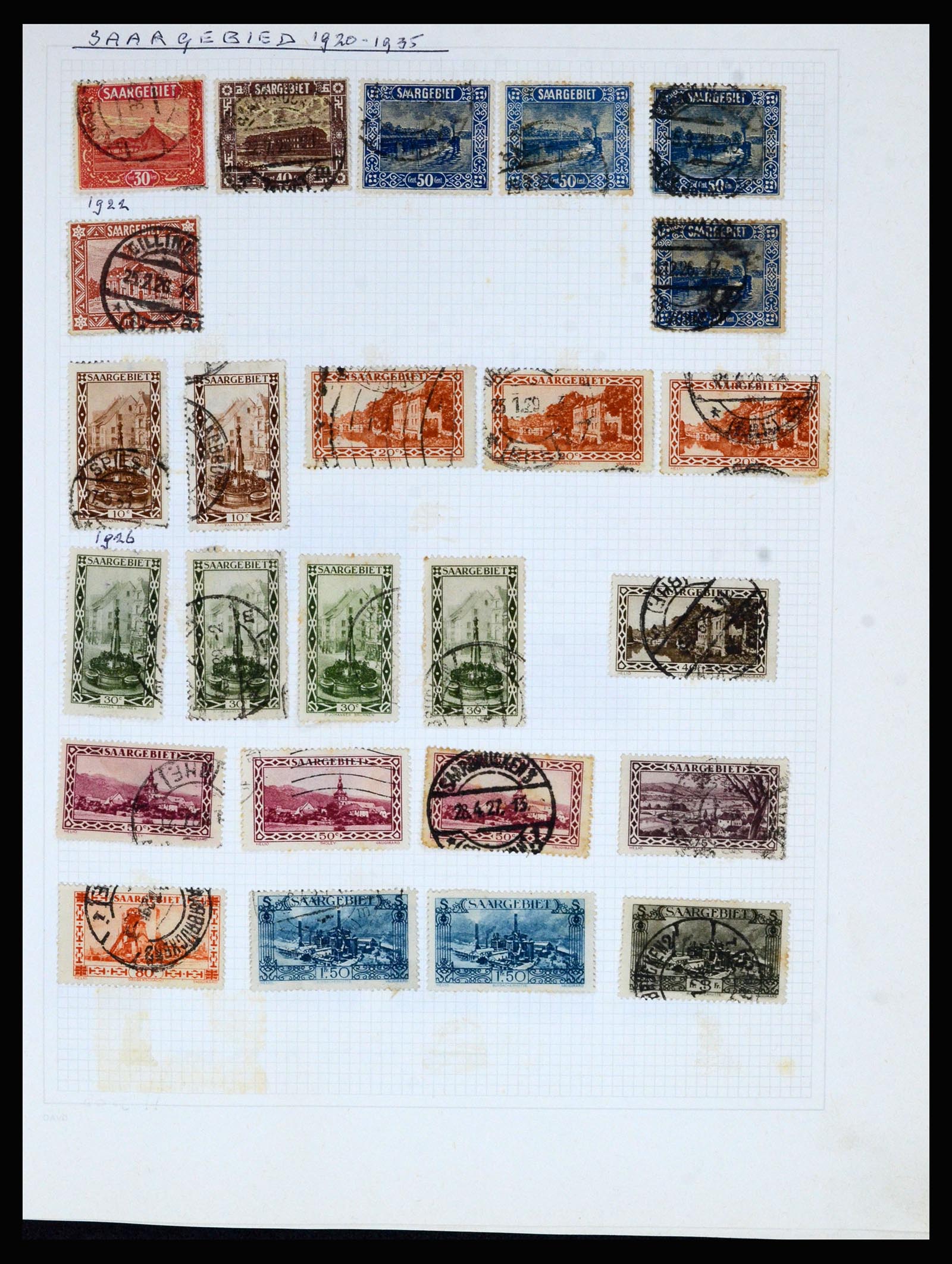 36741 092 - Postzegelverzameling 36741 Wereld 1850-1930.