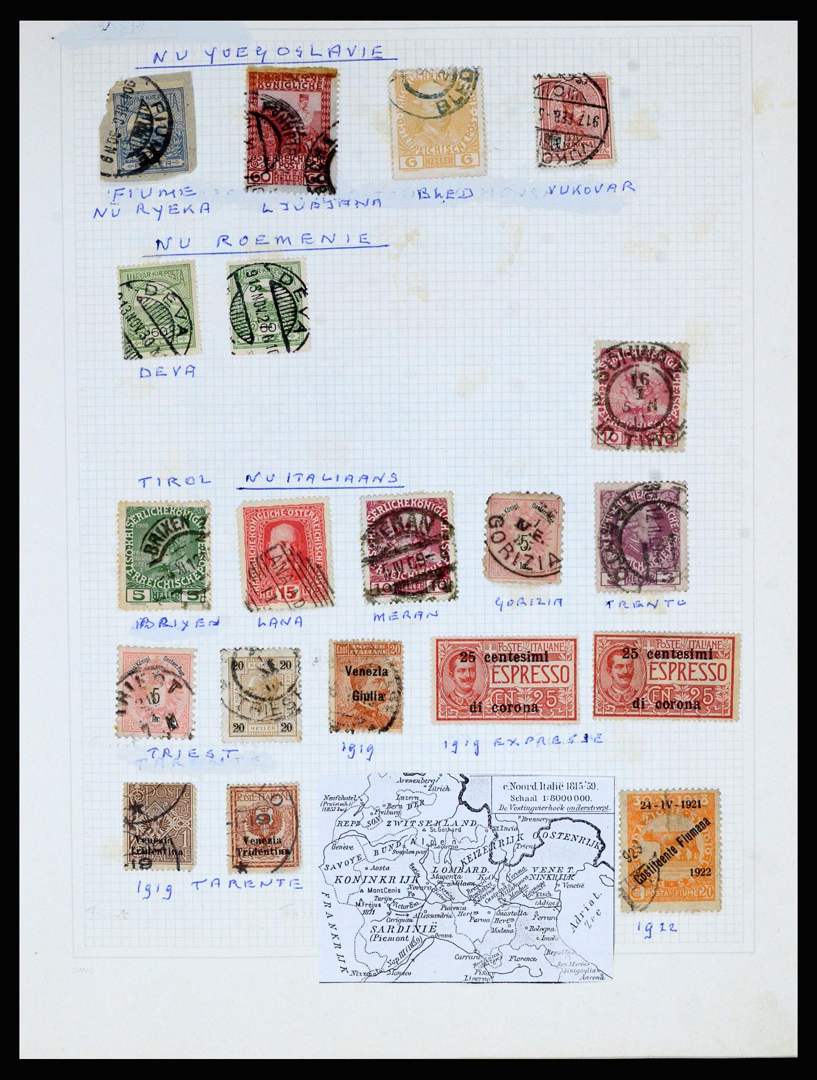 36741 096 - Postzegelverzameling 36741 Wereld 1850-1930.