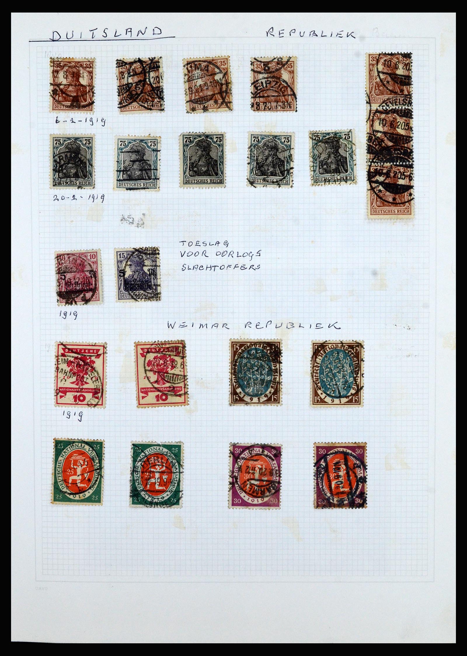 36741 132 - Postzegelverzameling 36741 Wereld 1850-1930.