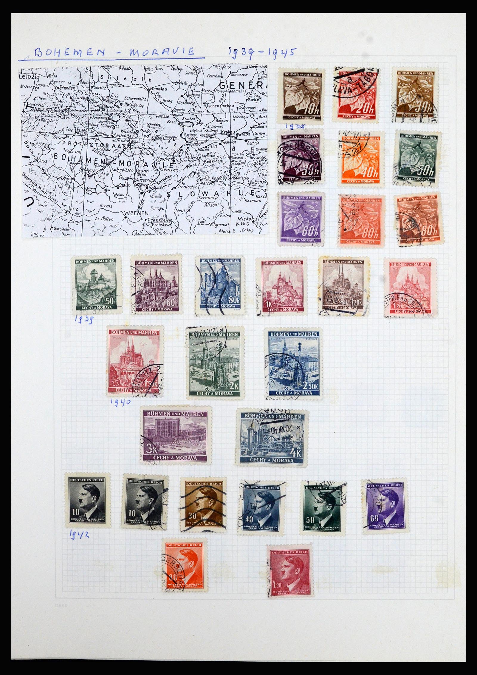 36741 229 - Postzegelverzameling 36741 Wereld 1850-1930.