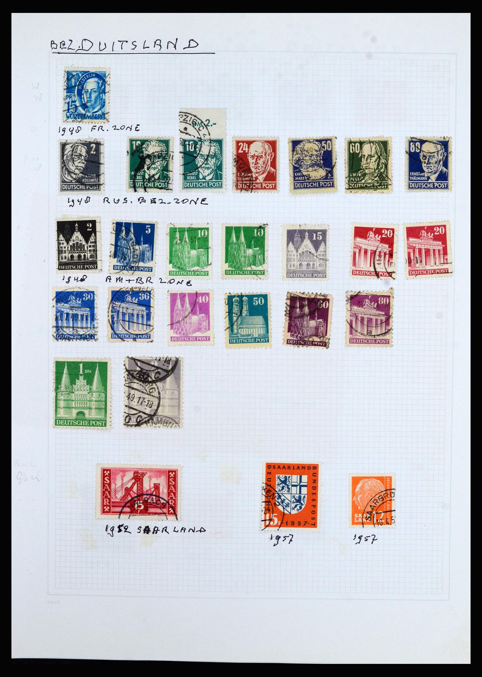 36741 236 - Postzegelverzameling 36741 Wereld 1850-1930.