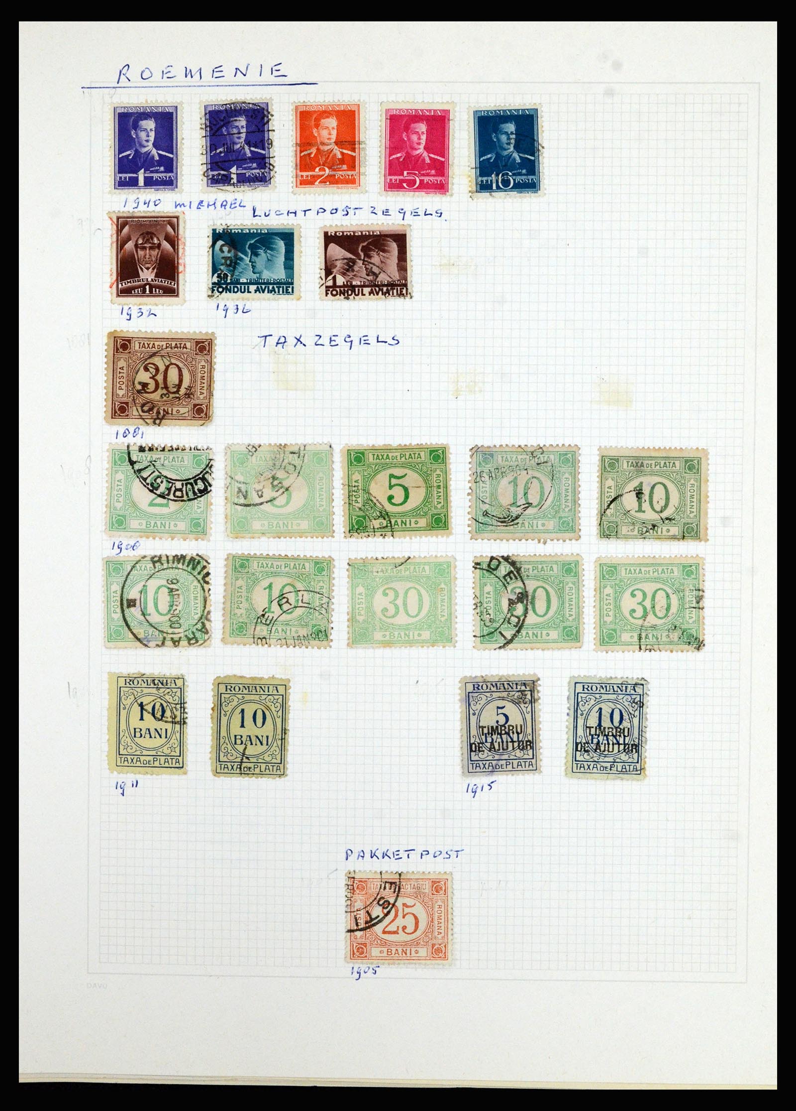 36741 252 - Postzegelverzameling 36741 Wereld 1850-1930.