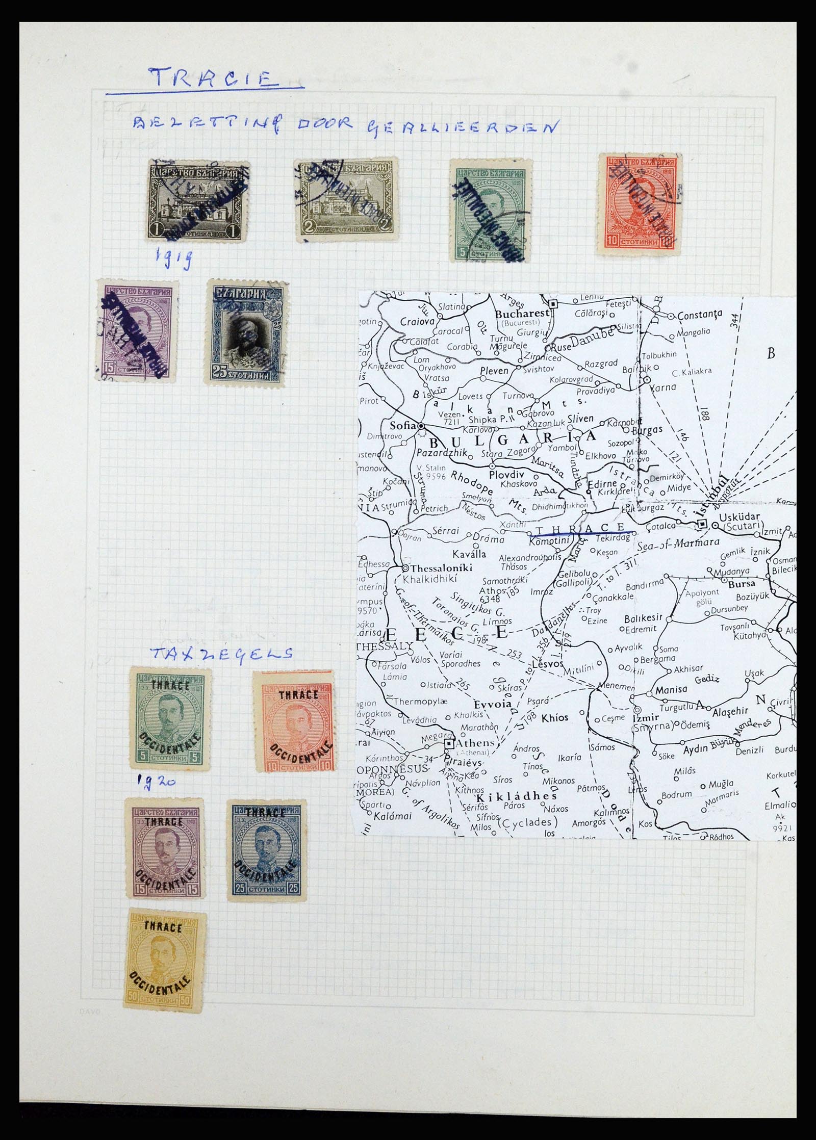 36741 255 - Postzegelverzameling 36741 Wereld 1850-1930.
