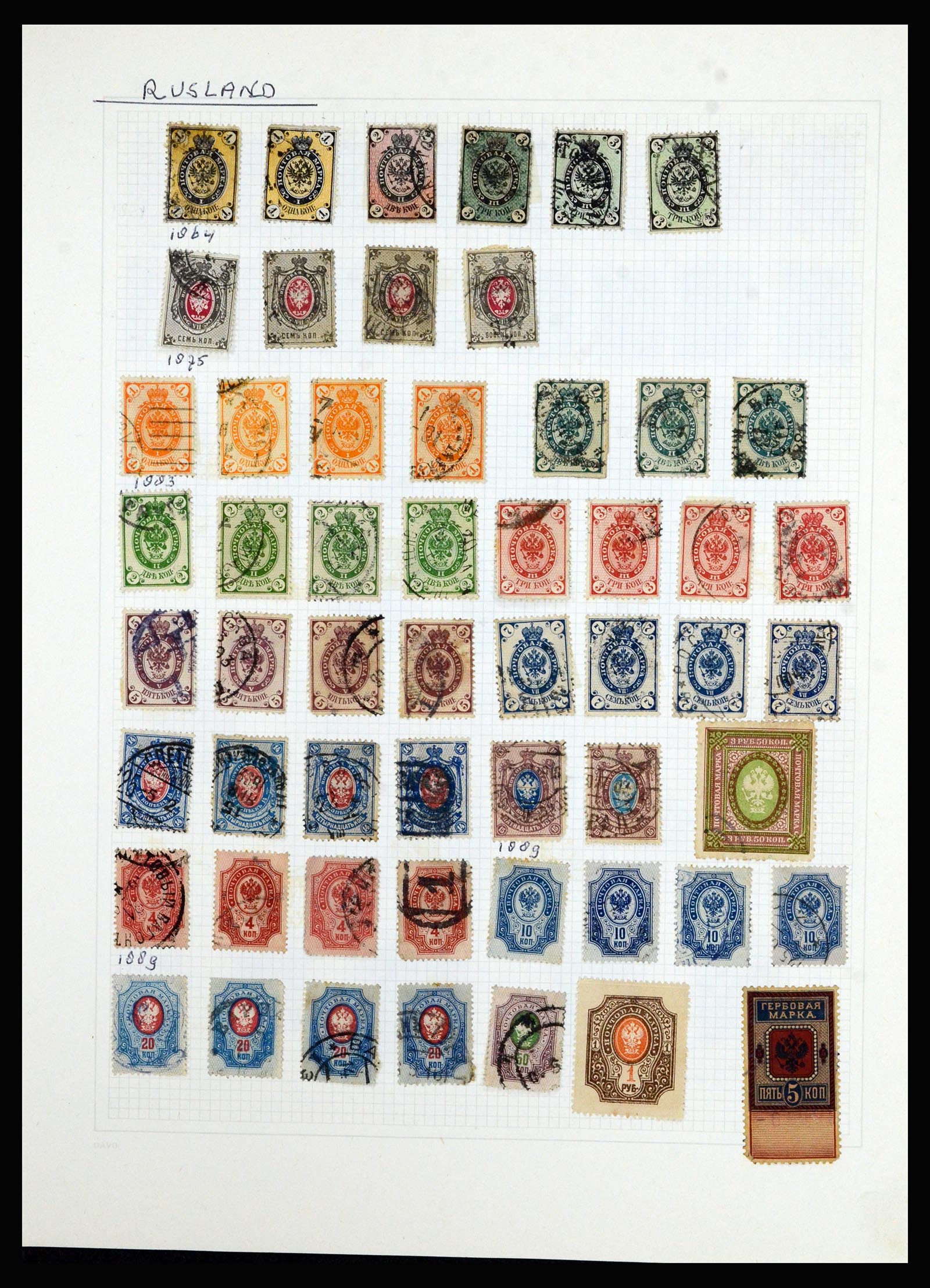 36741 261 - Postzegelverzameling 36741 Wereld 1850-1930.