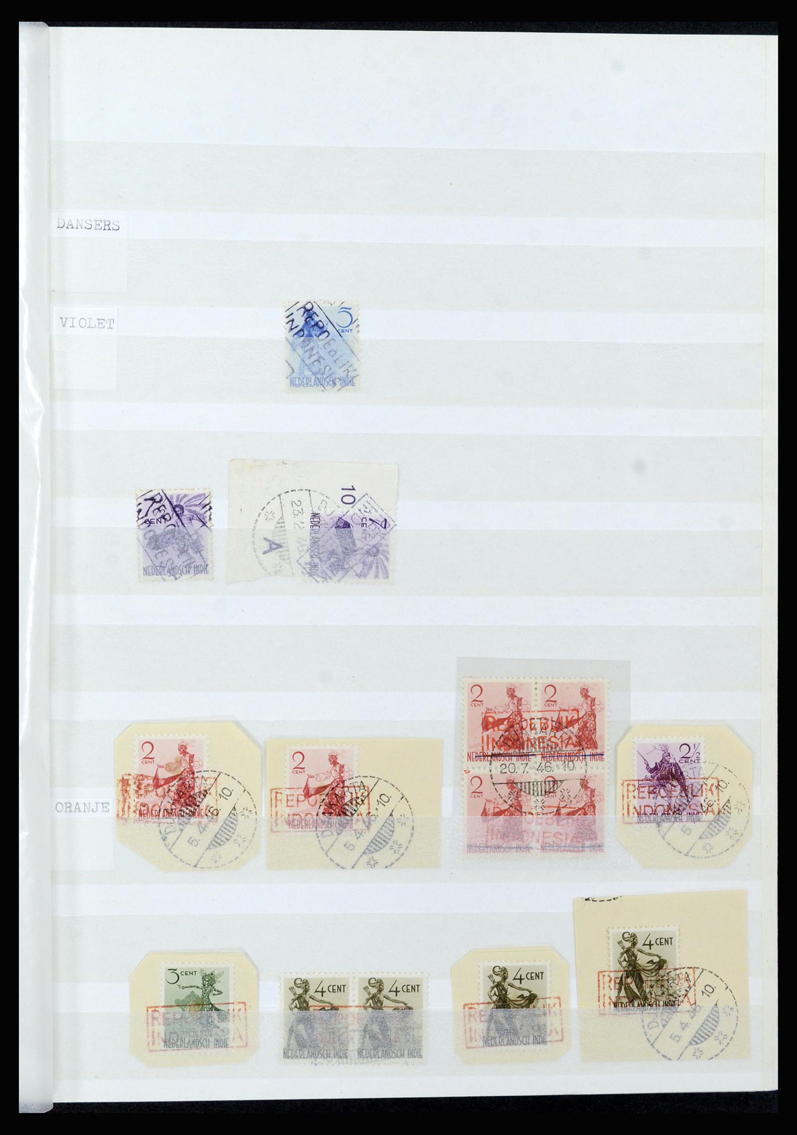 36742 281 - Postzegelverzameling 36742 Nederlands Indië interim 1945-1949.