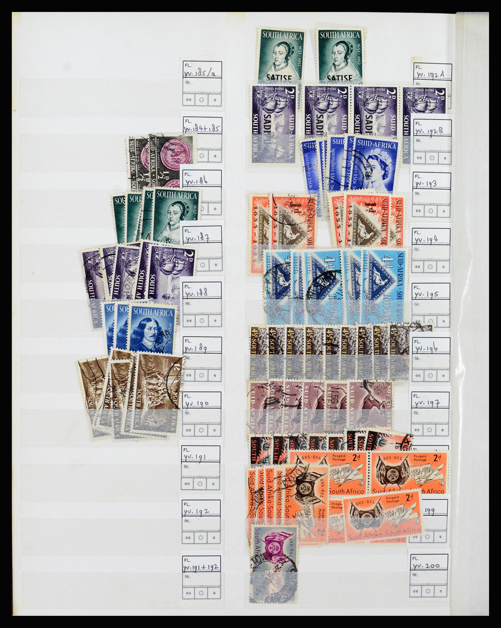 36743 014 - Postzegelverzameling 36743 Zuid Afrika en thuislanden 1910-1998.