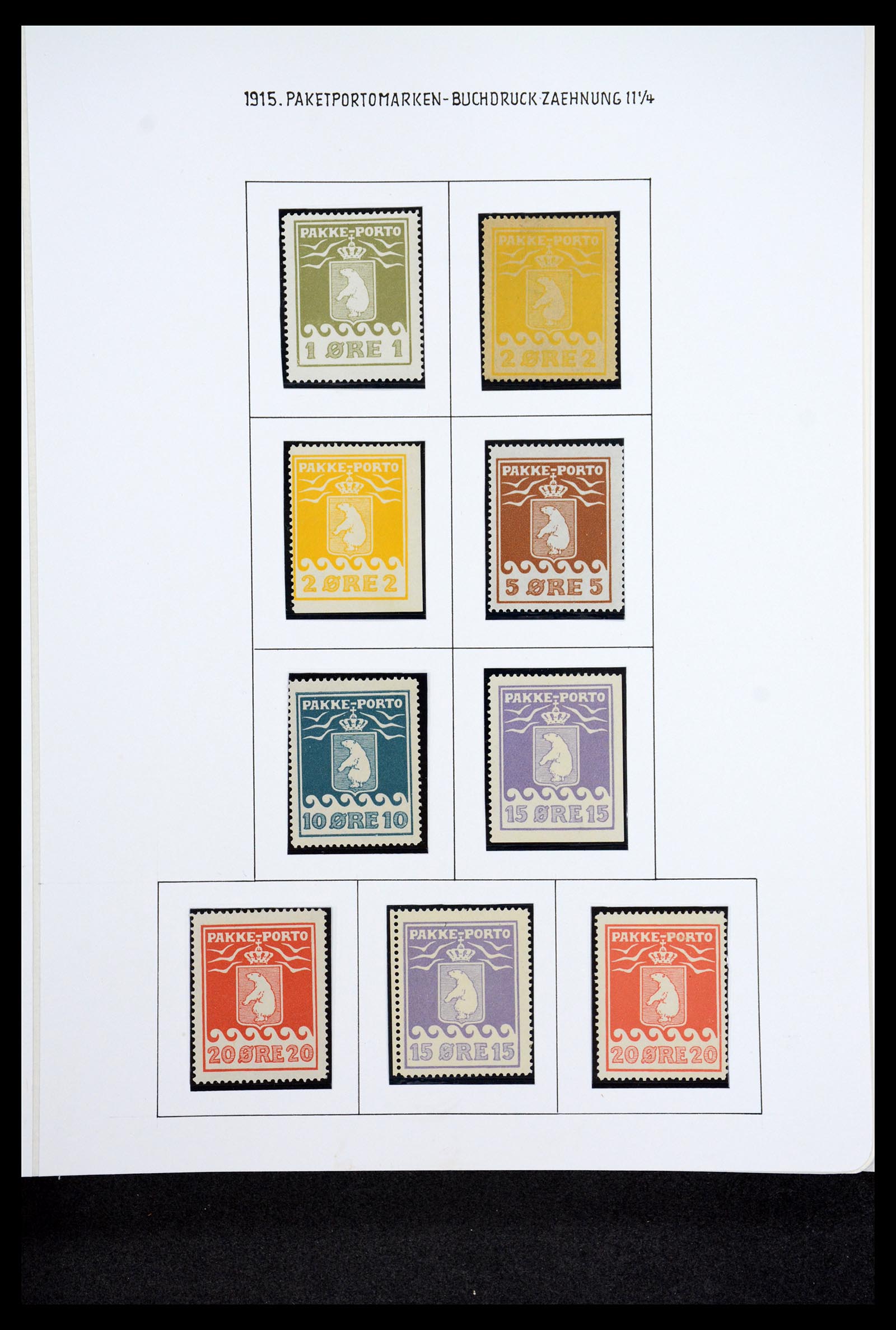 36748 002 - Postzegelverzameling 36748 Groenland pakke-porto 1905-1930.