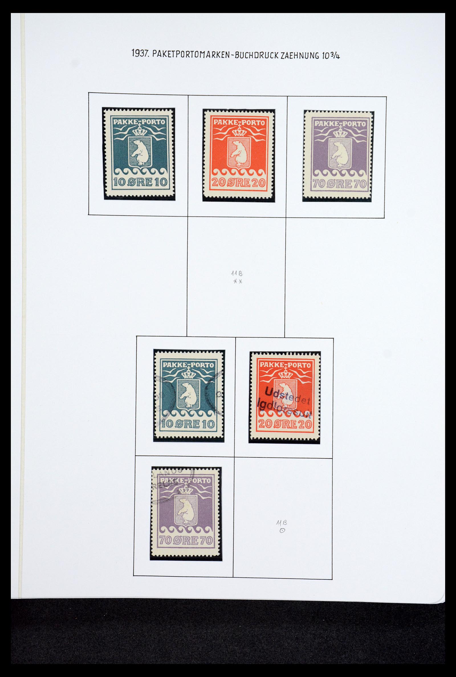 36748 006 - Postzegelverzameling 36748 Groenland pakke-porto 1905-1930.