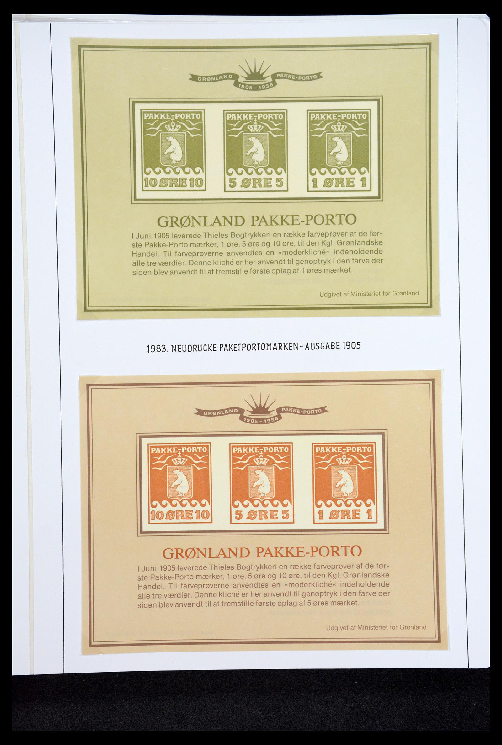 36748 008 - Postzegelverzameling 36748 Groenland pakke-porto 1905-1930.