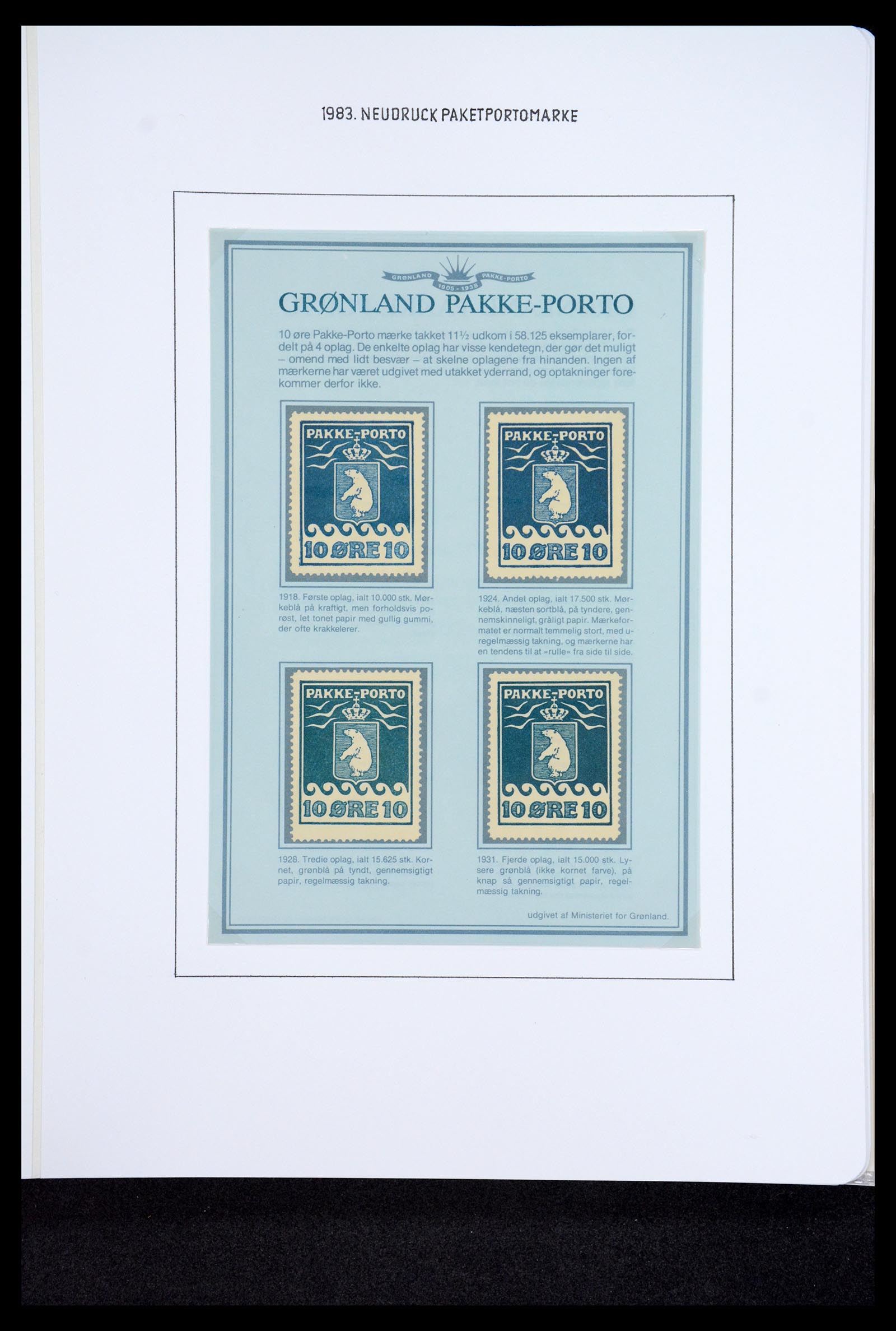 36748 013 - Postzegelverzameling 36748 Groenland pakke-porto 1905-1930.