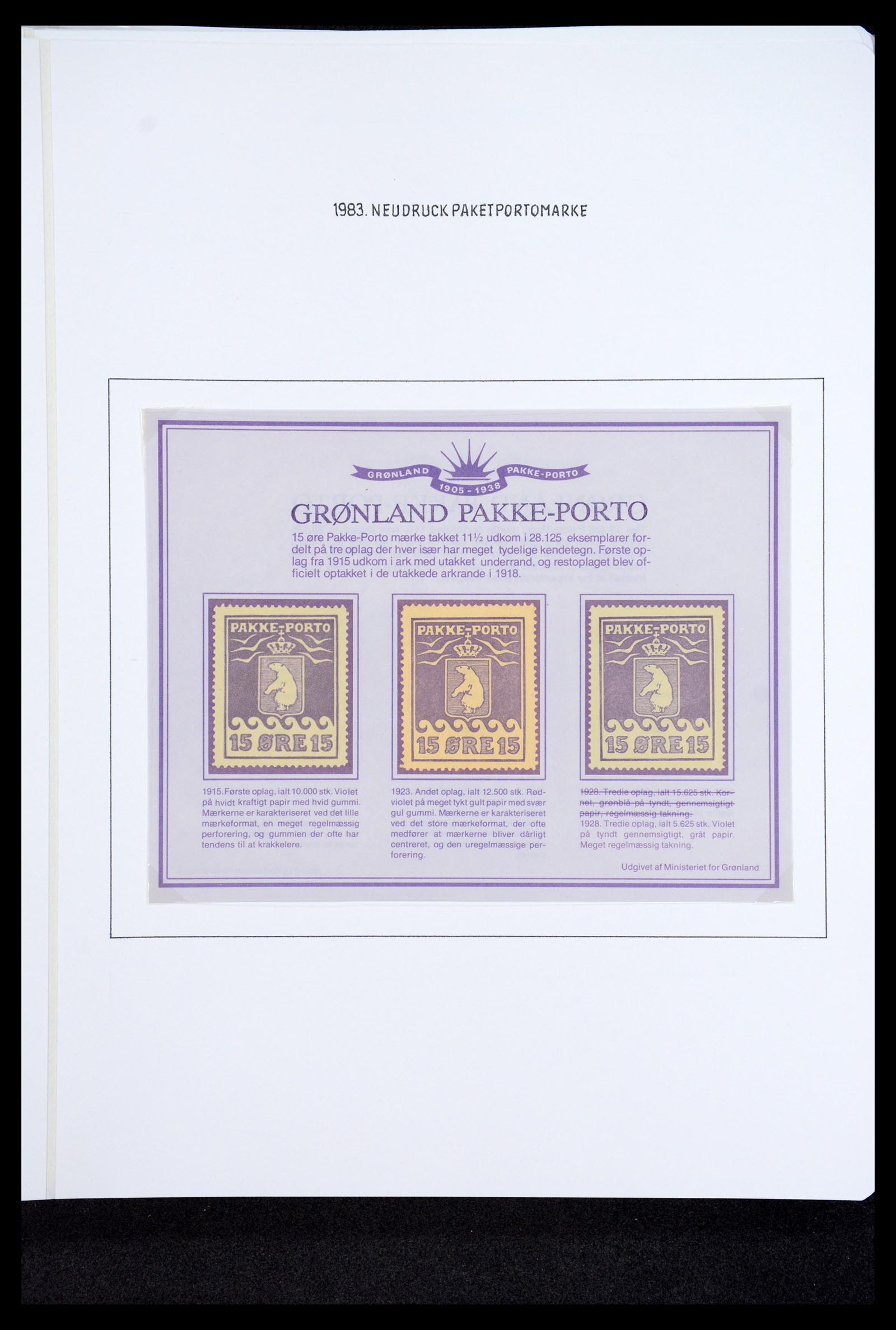 36748 014 - Stamp collection 36748 Greenland pakke-porto 1905-1930.