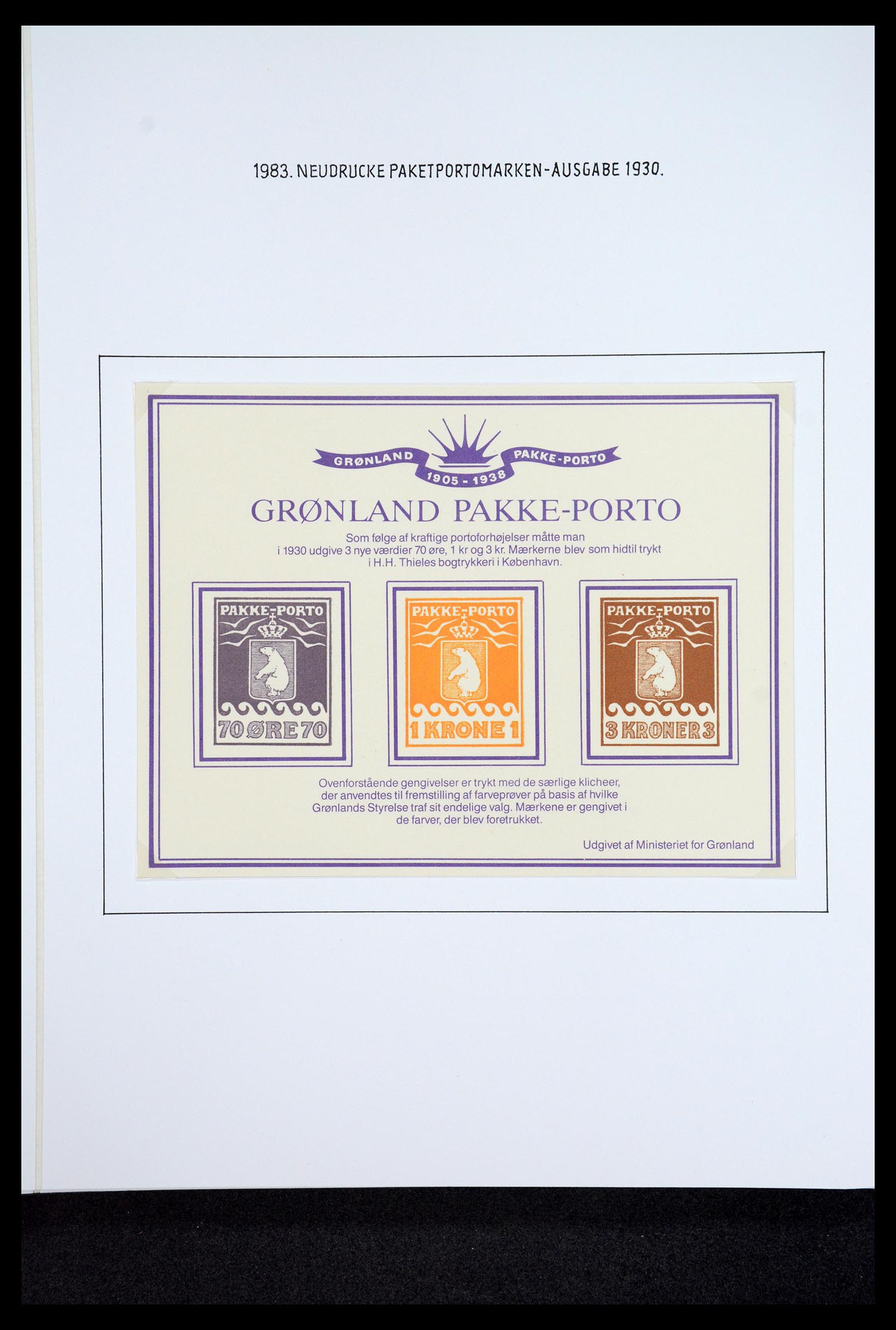 36748 016 - Postzegelverzameling 36748 Groenland pakke-porto 1905-1930.