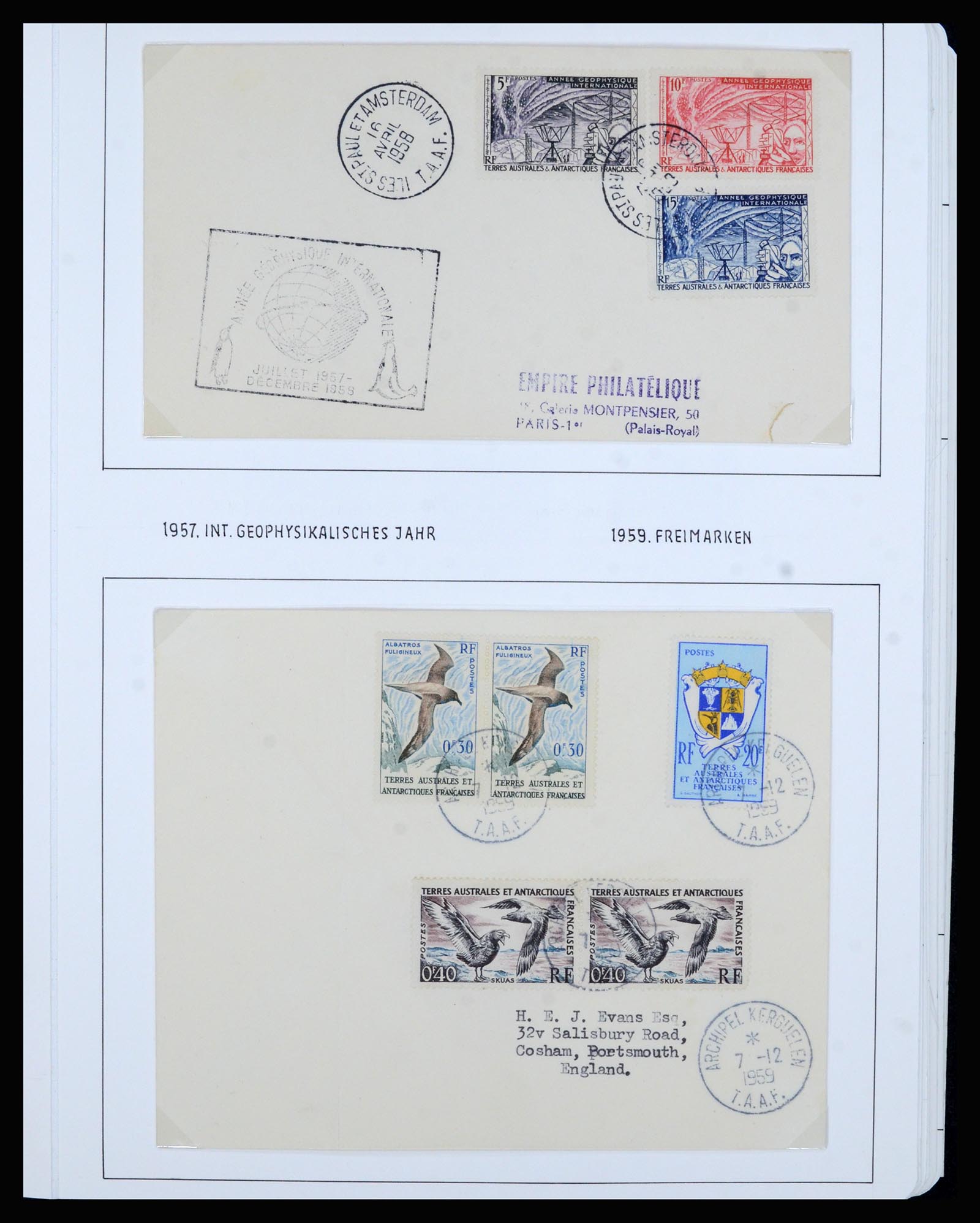 36751 004 - Postzegelverzameling 36751 Frans Antarctica 1955-1984.