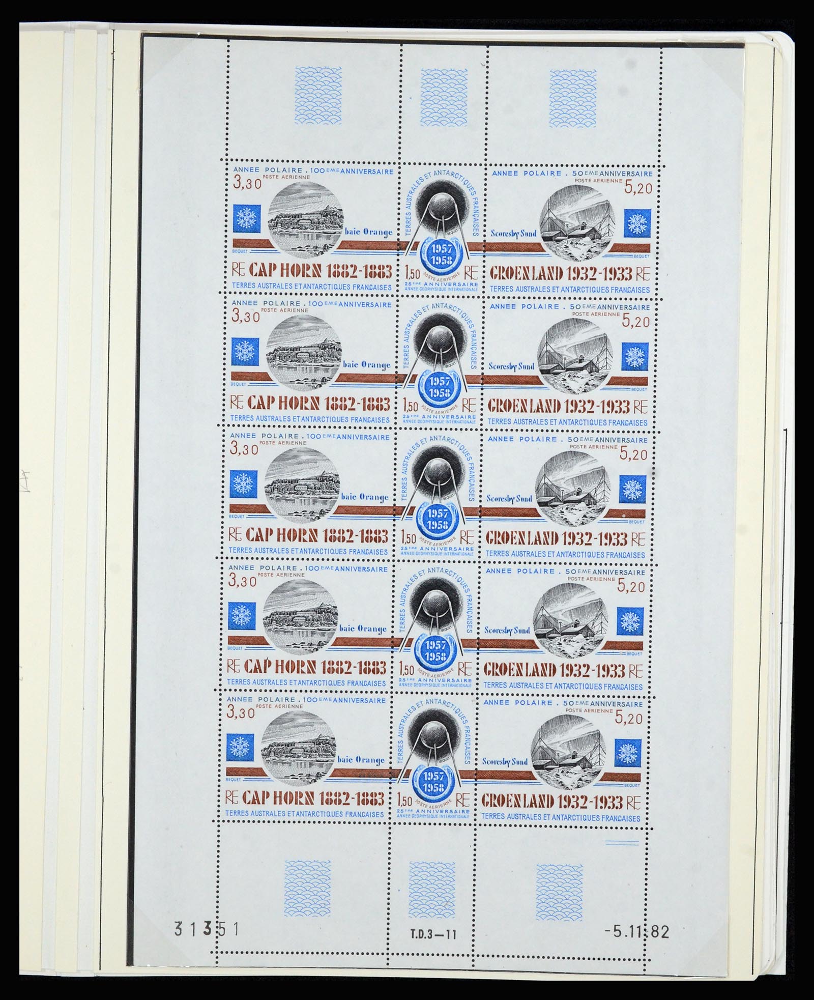 36751 071 - Postzegelverzameling 36751 Frans Antarctica 1955-1984.