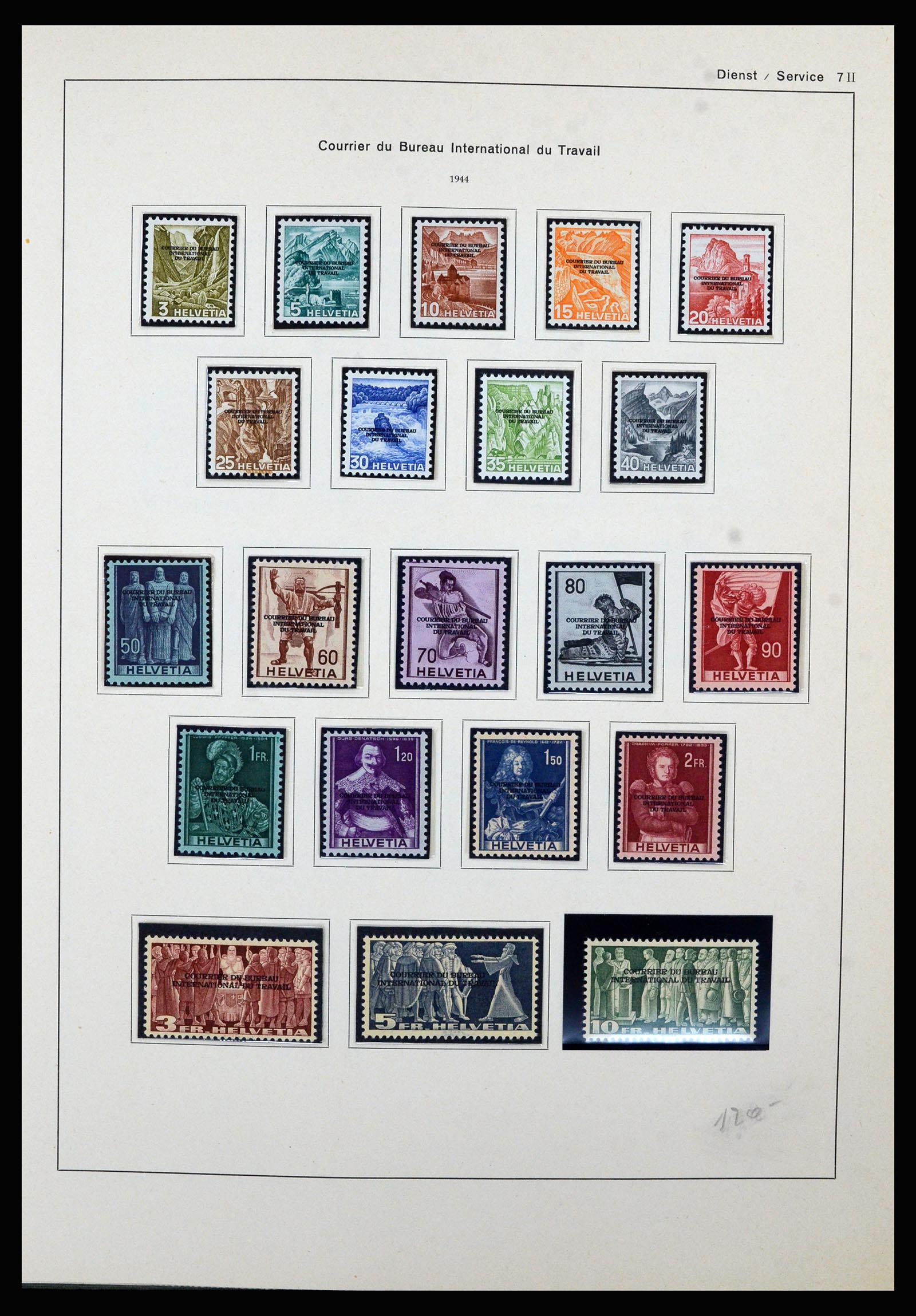 36754 005 - Postzegelverzameling 36754 Zwitserland dienst 1938-1975.