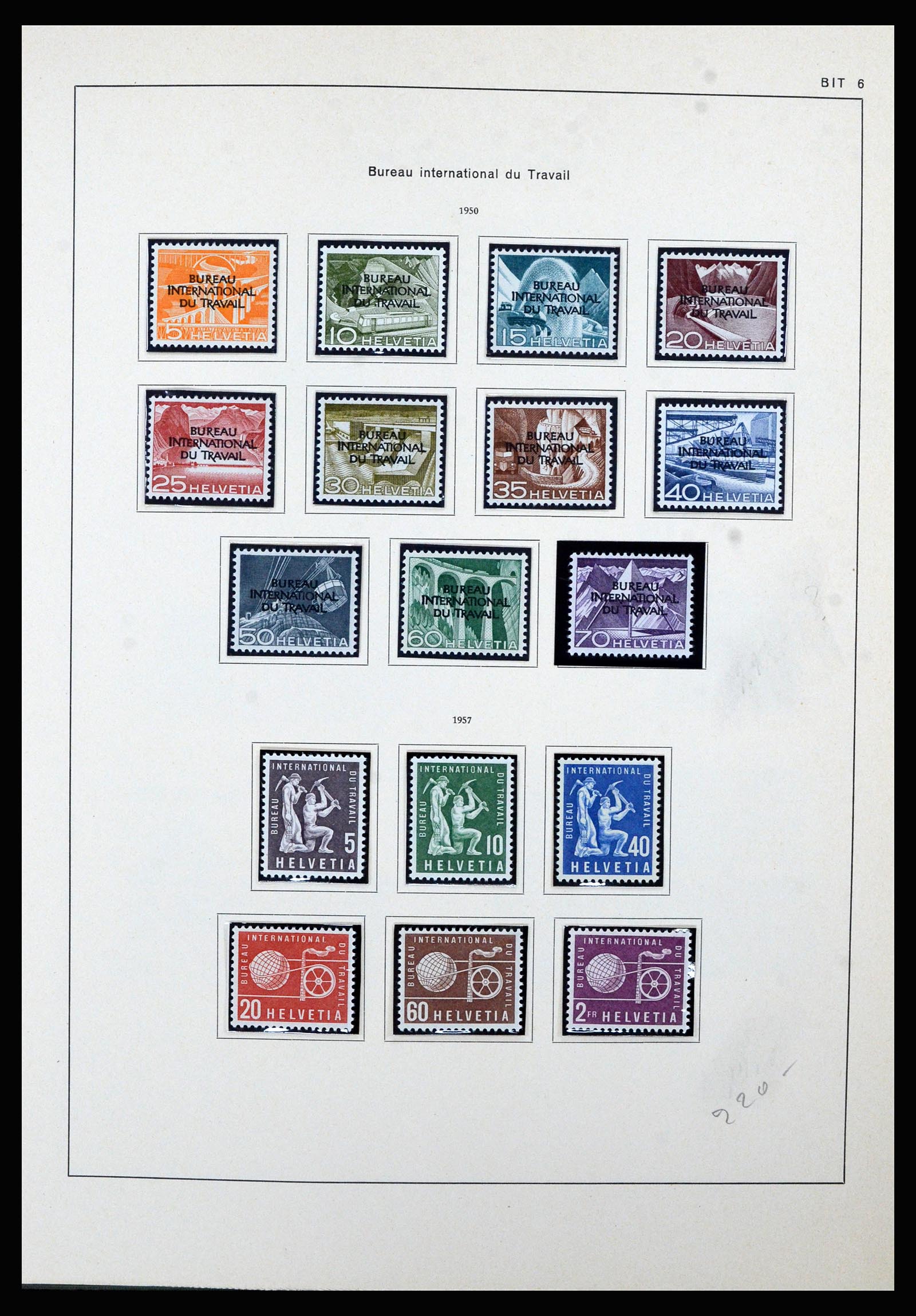 36754 006 - Postzegelverzameling 36754 Zwitserland dienst 1938-1975.