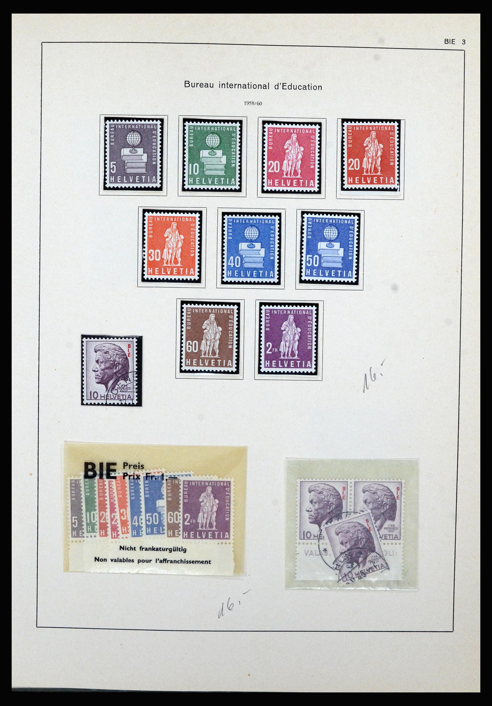 36754 008 - Postzegelverzameling 36754 Zwitserland dienst 1938-1975.
