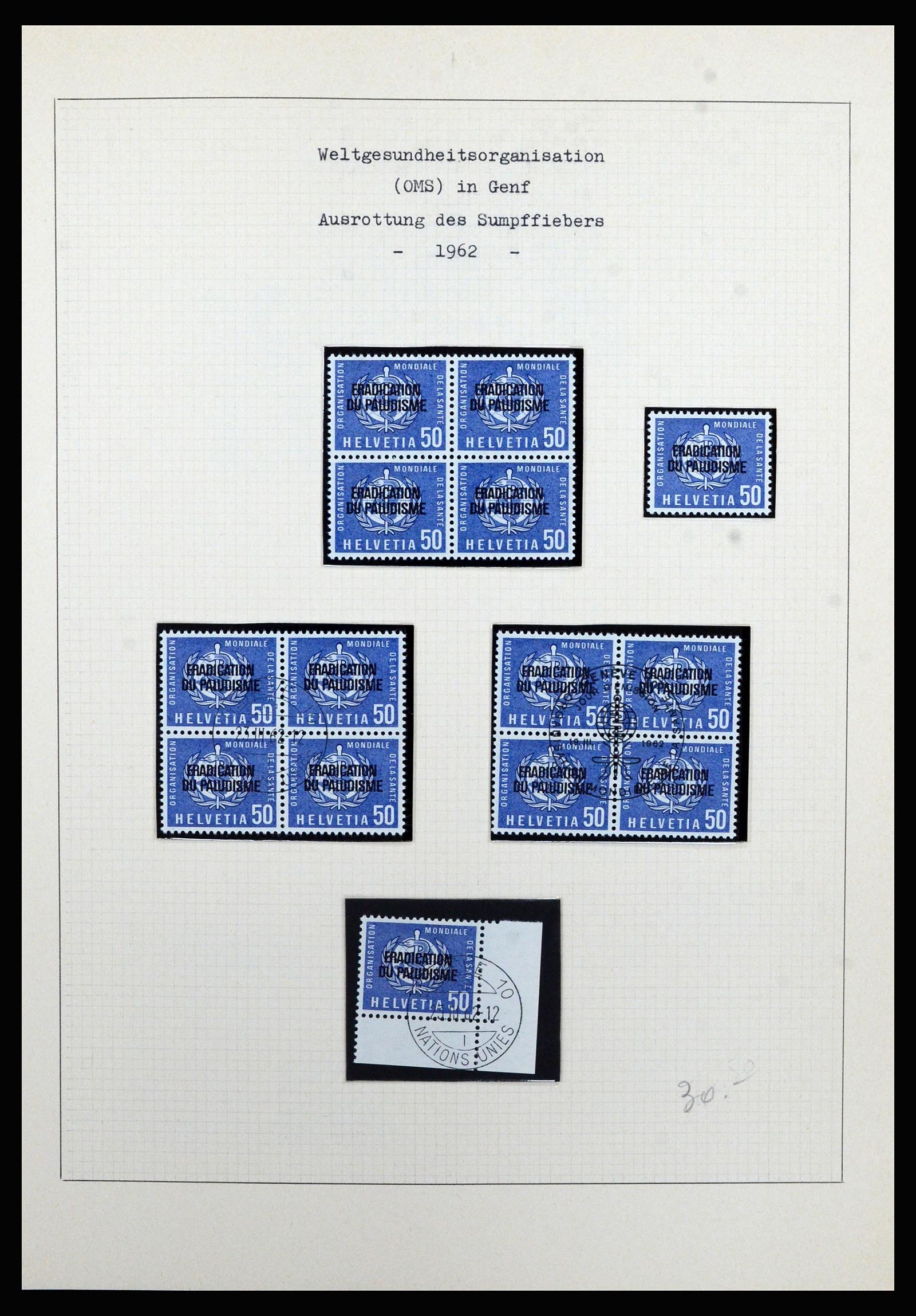 36754 011 - Postzegelverzameling 36754 Zwitserland dienst 1938-1975.