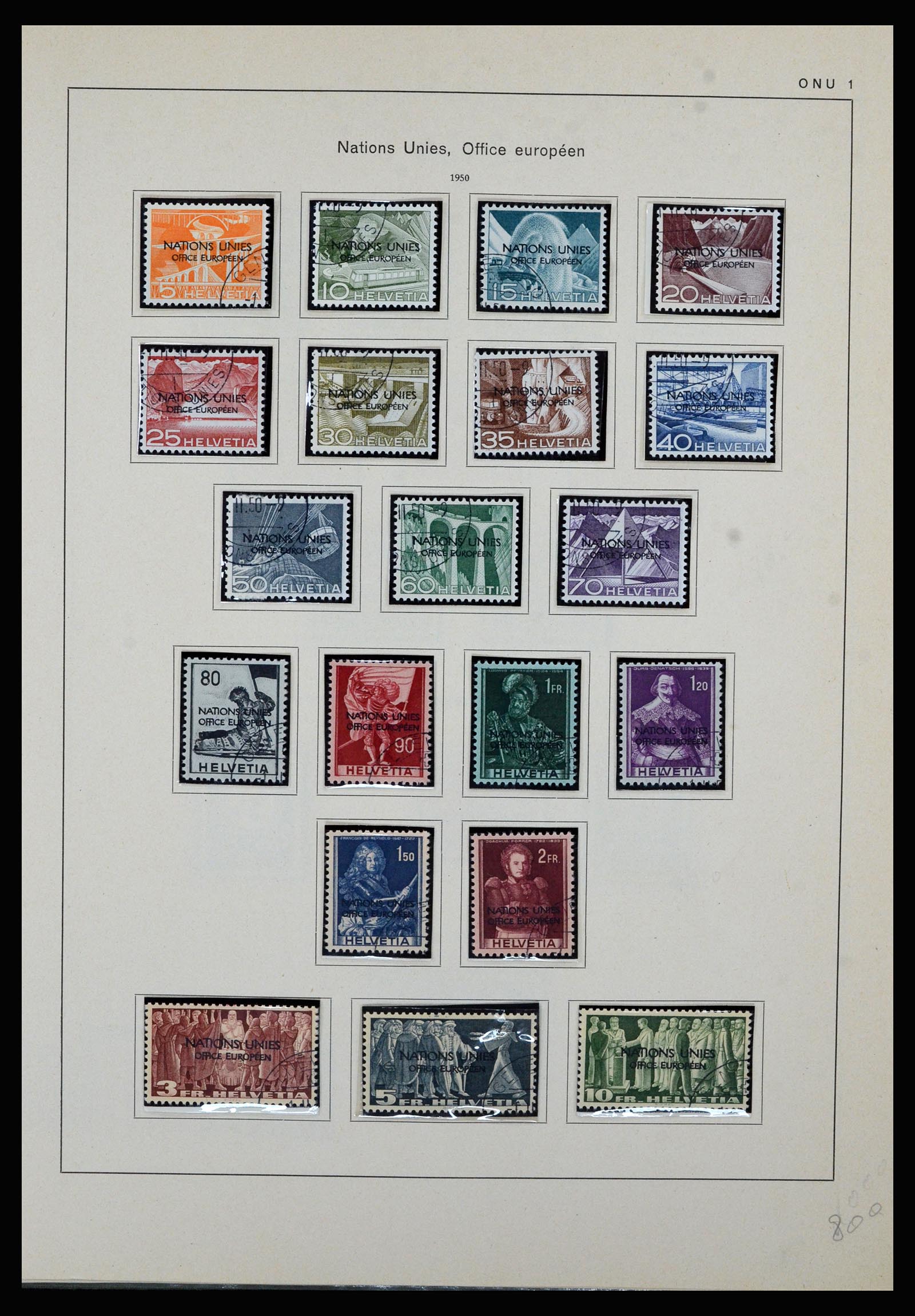 36754 013 - Postzegelverzameling 36754 Zwitserland dienst 1938-1975.