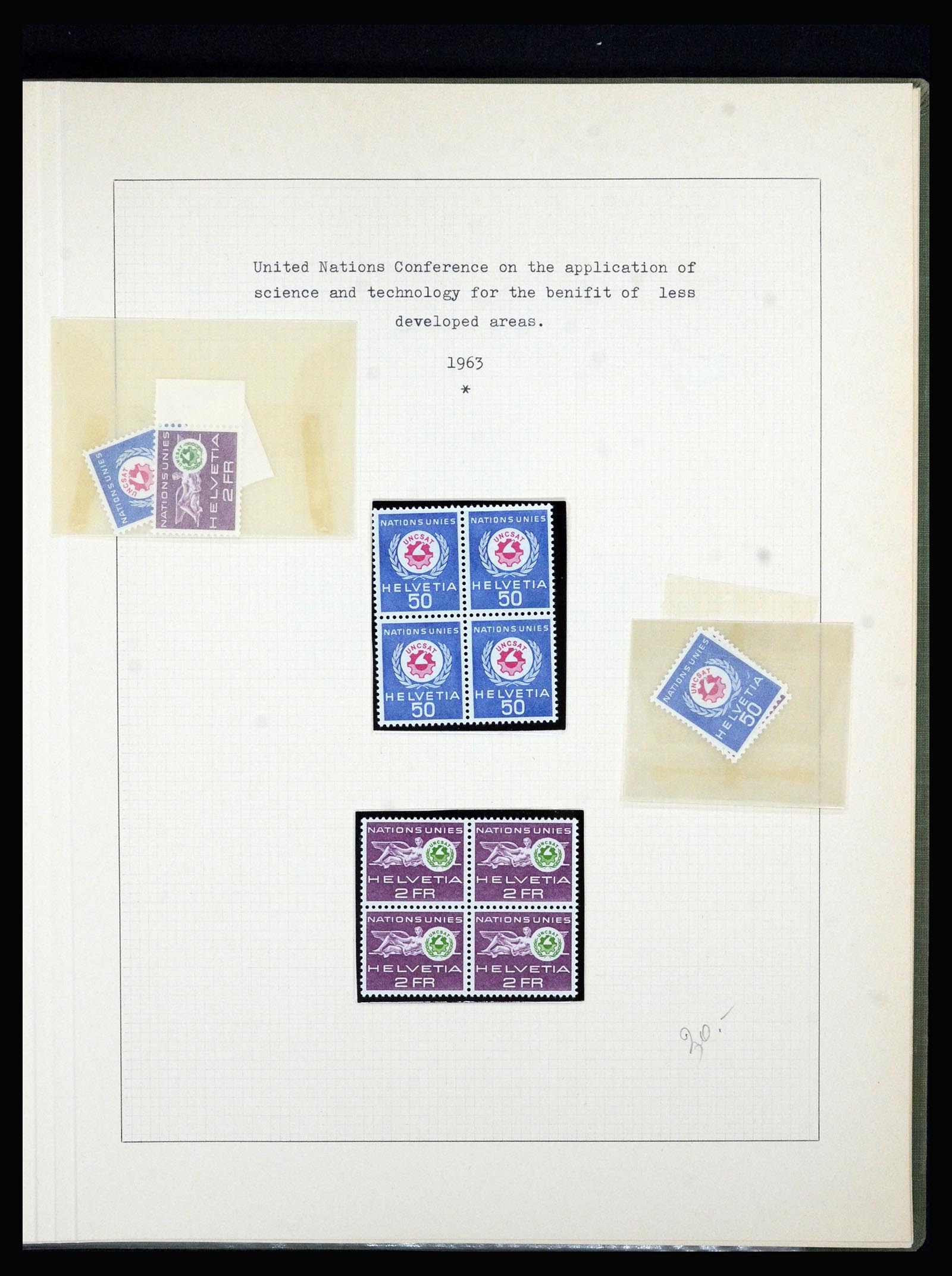 36754 023 - Postzegelverzameling 36754 Zwitserland dienst 1938-1975.