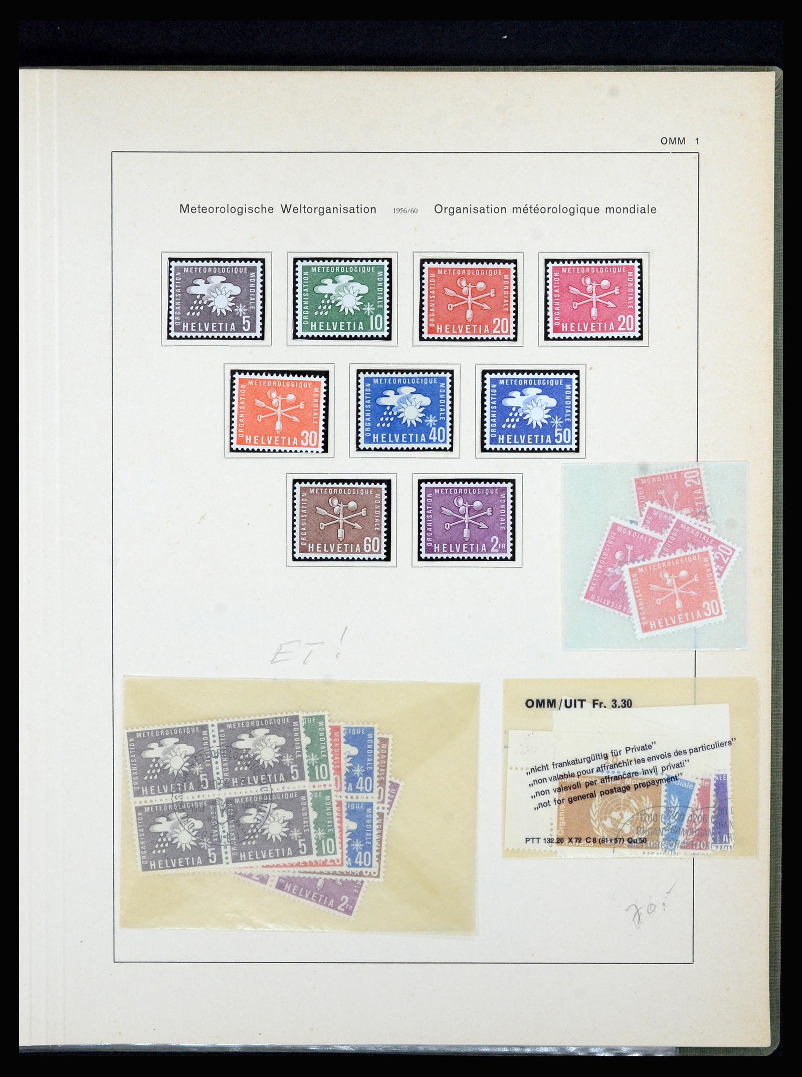 36754 025 - Postzegelverzameling 36754 Zwitserland dienst 1938-1975.