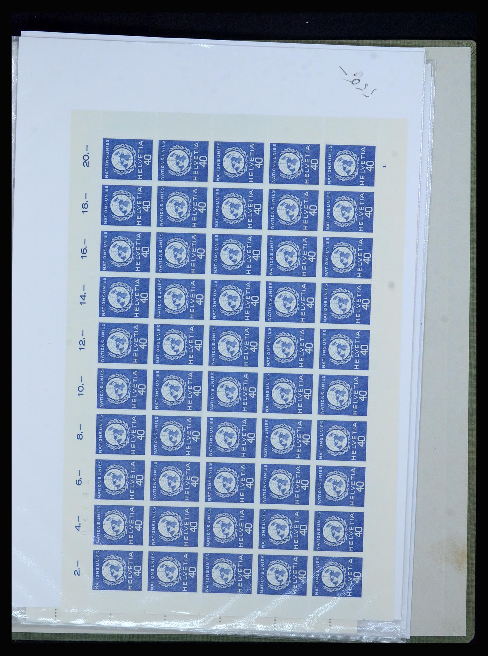 36754 029 - Postzegelverzameling 36754 Zwitserland dienst 1938-1975.