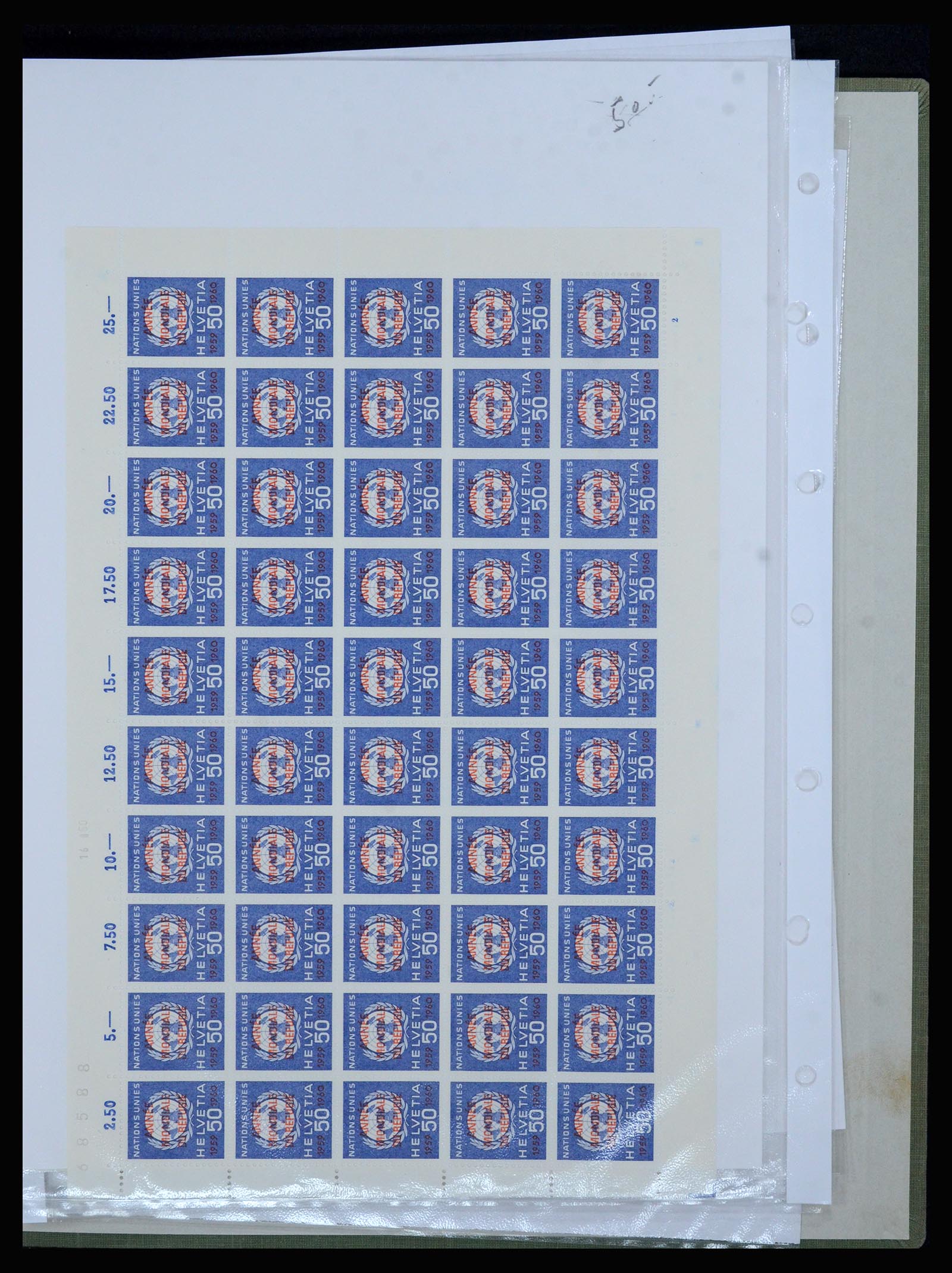 36754 030 - Postzegelverzameling 36754 Zwitserland dienst 1938-1975.
