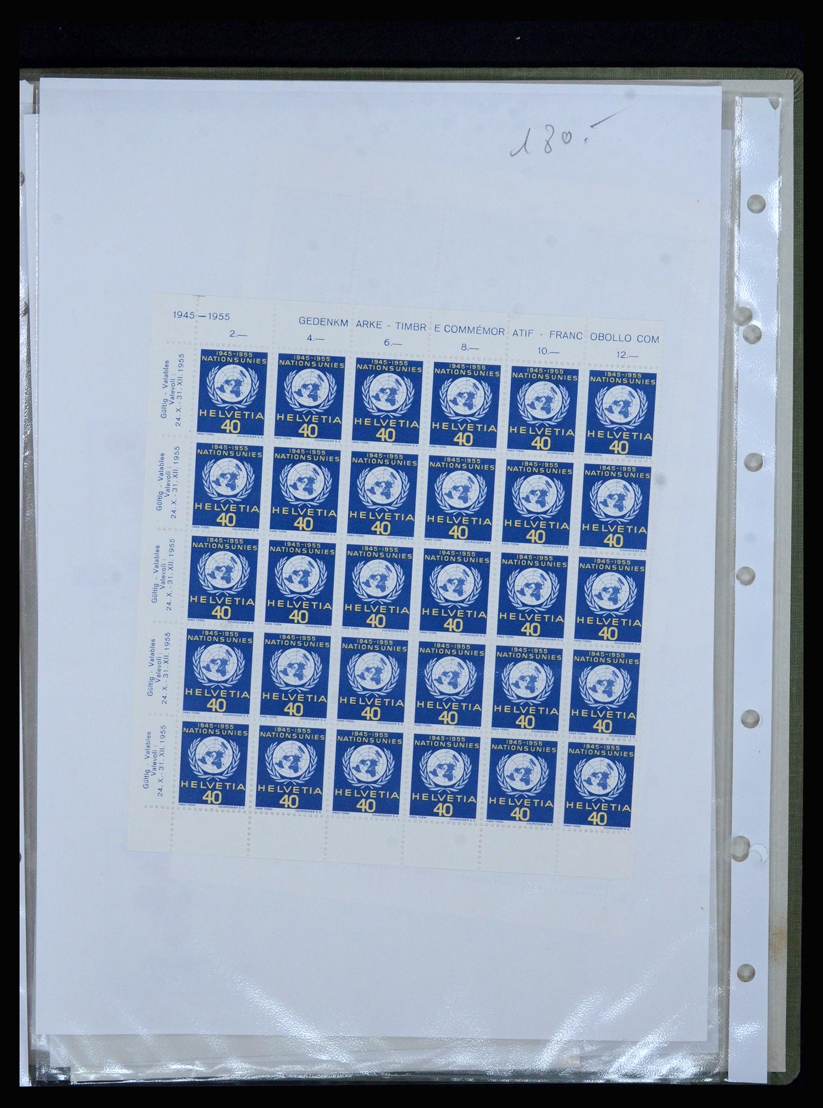 36754 032 - Postzegelverzameling 36754 Zwitserland dienst 1938-1975.