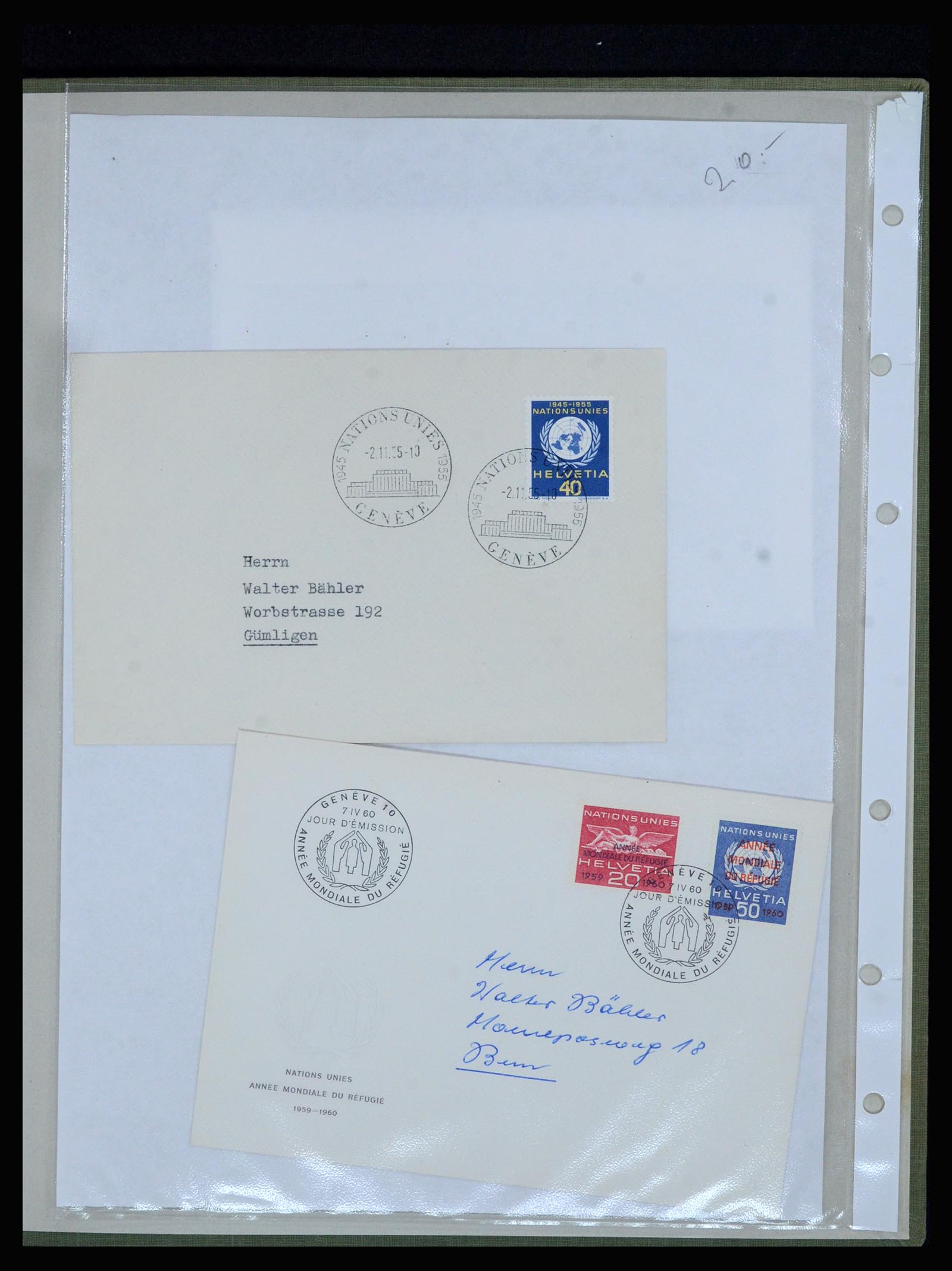 36754 036 - Postzegelverzameling 36754 Zwitserland dienst 1938-1975.