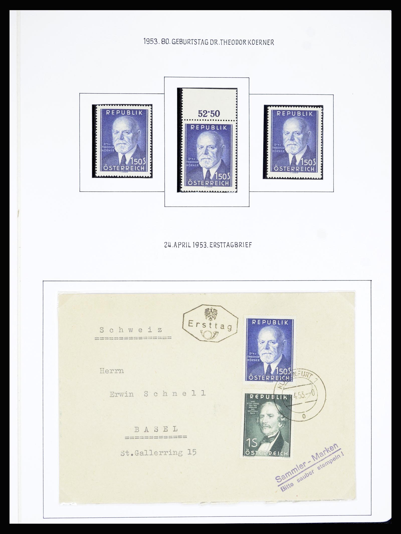 36764 073 - Postzegelverzameling 36764 Oostenrijk 1850-1980.