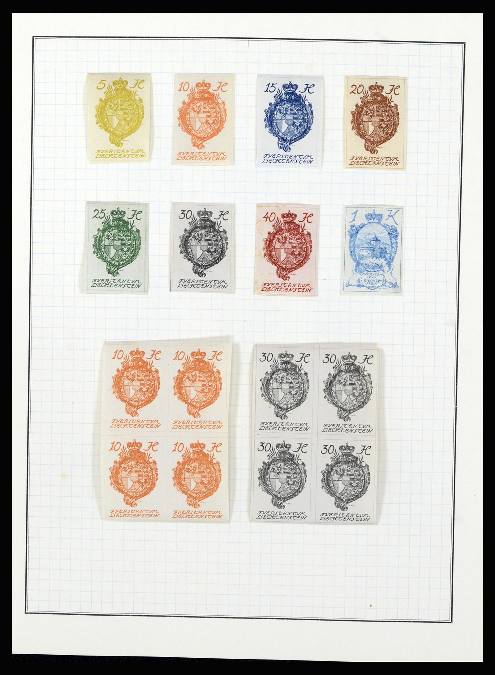 36766 004 - Stamp collection 36766 Liechtenstein 1912-1955.