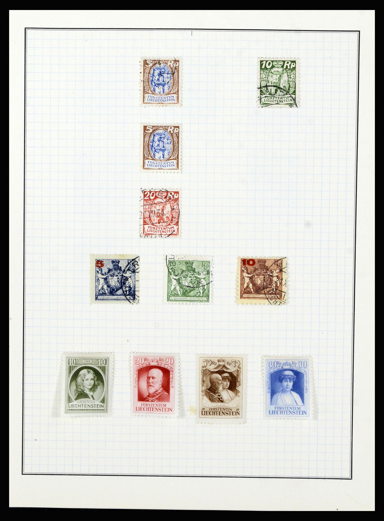36766 008 - Stamp collection 36766 Liechtenstein 1912-1955.