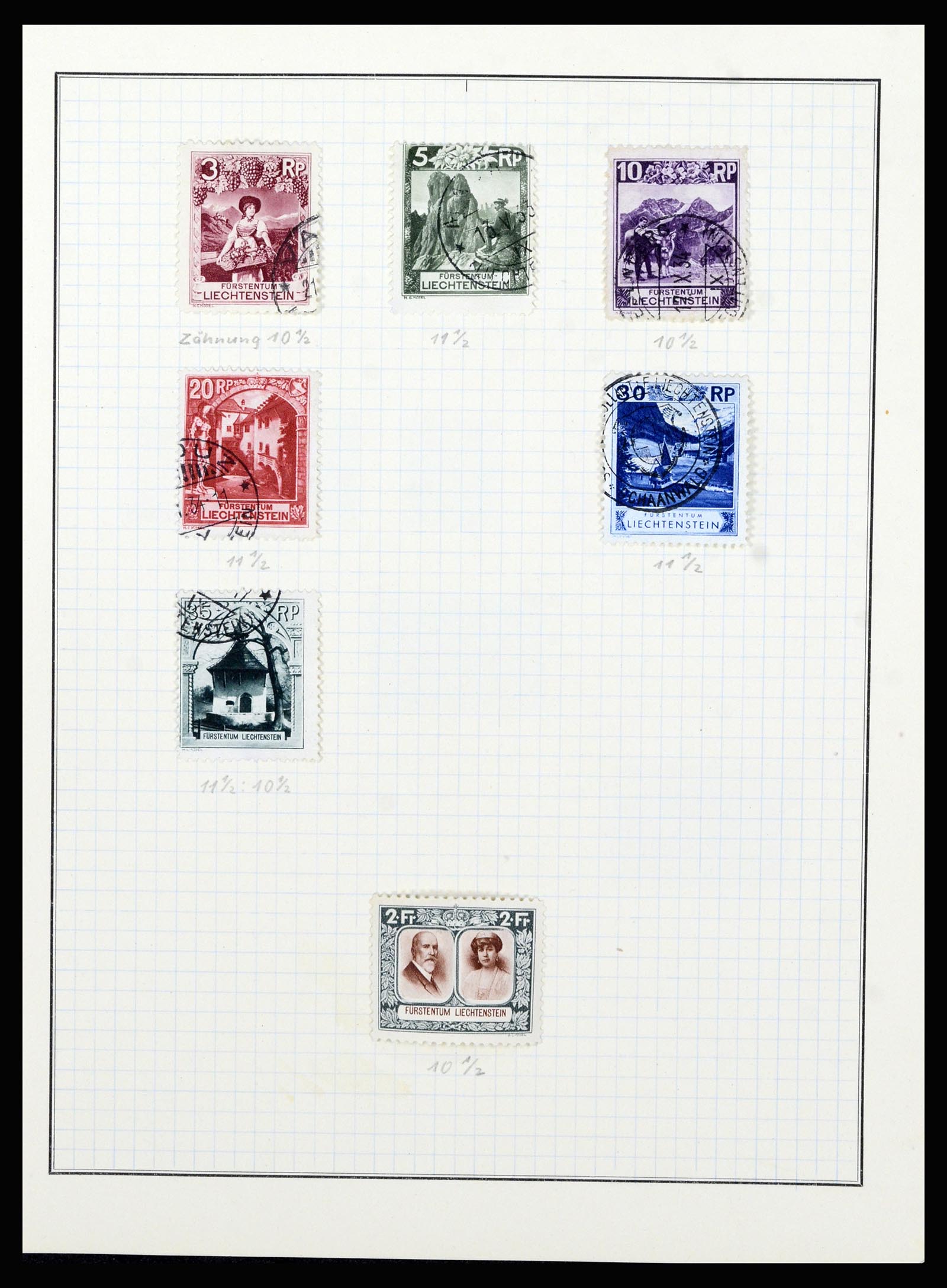 36766 009 - Stamp collection 36766 Liechtenstein 1912-1955.