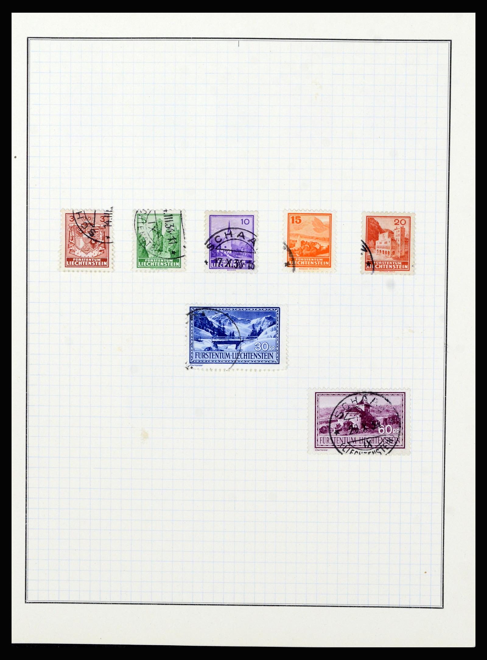 36766 010 - Stamp collection 36766 Liechtenstein 1912-1955.