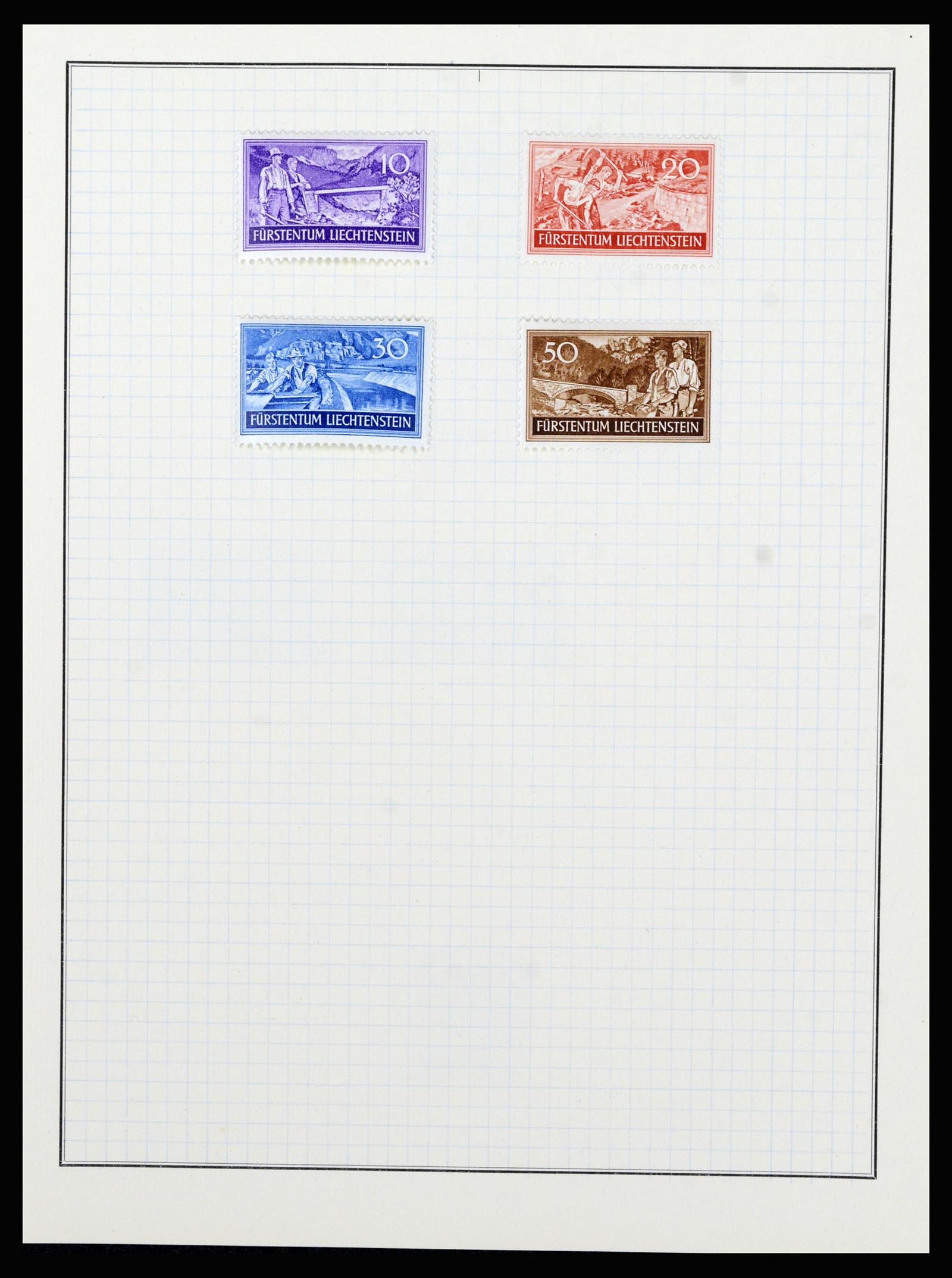 36766 012 - Stamp collection 36766 Liechtenstein 1912-1955.