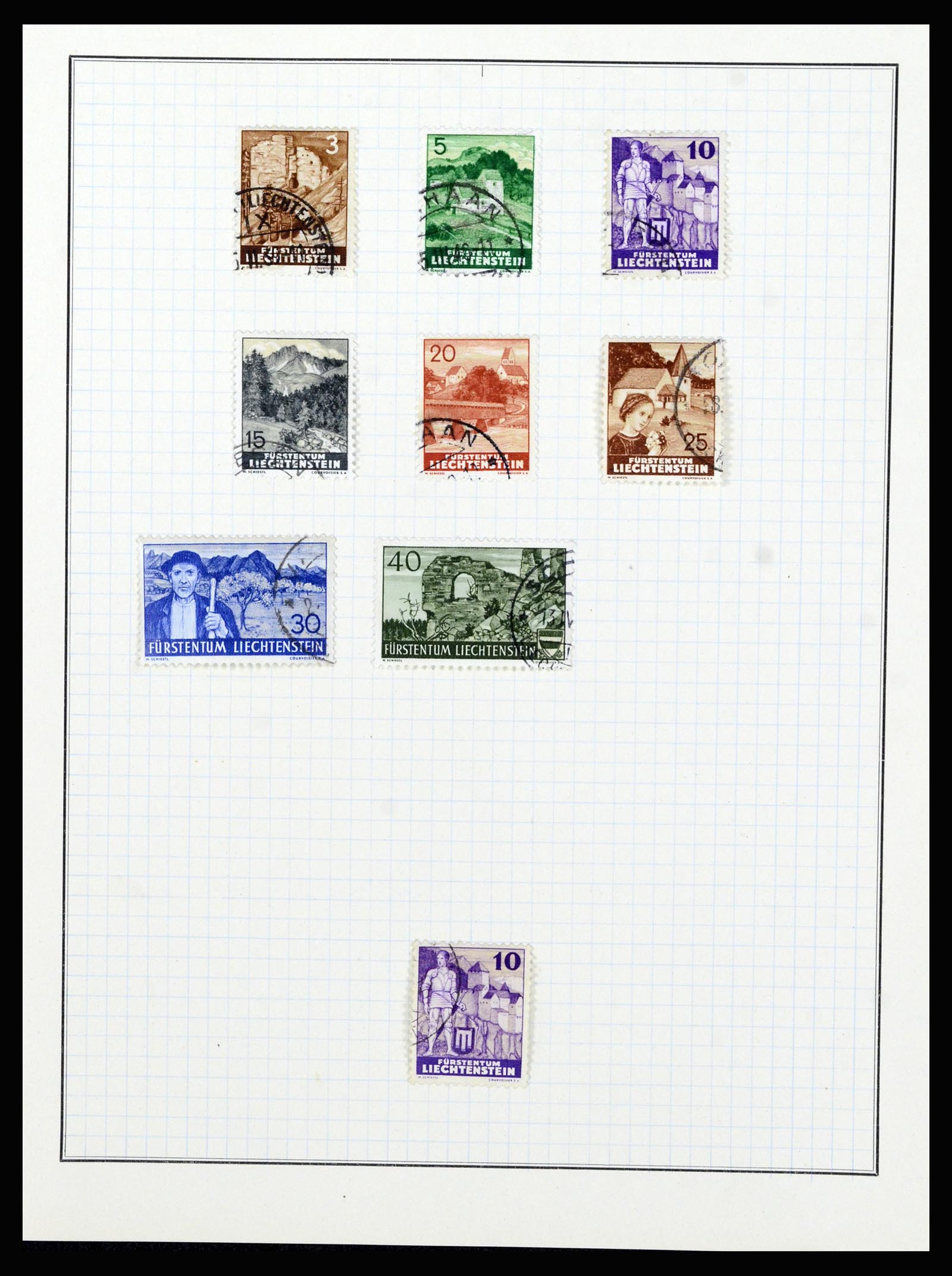36766 013 - Postzegelverzameling 36766 Liechtenstein 1912-1955.