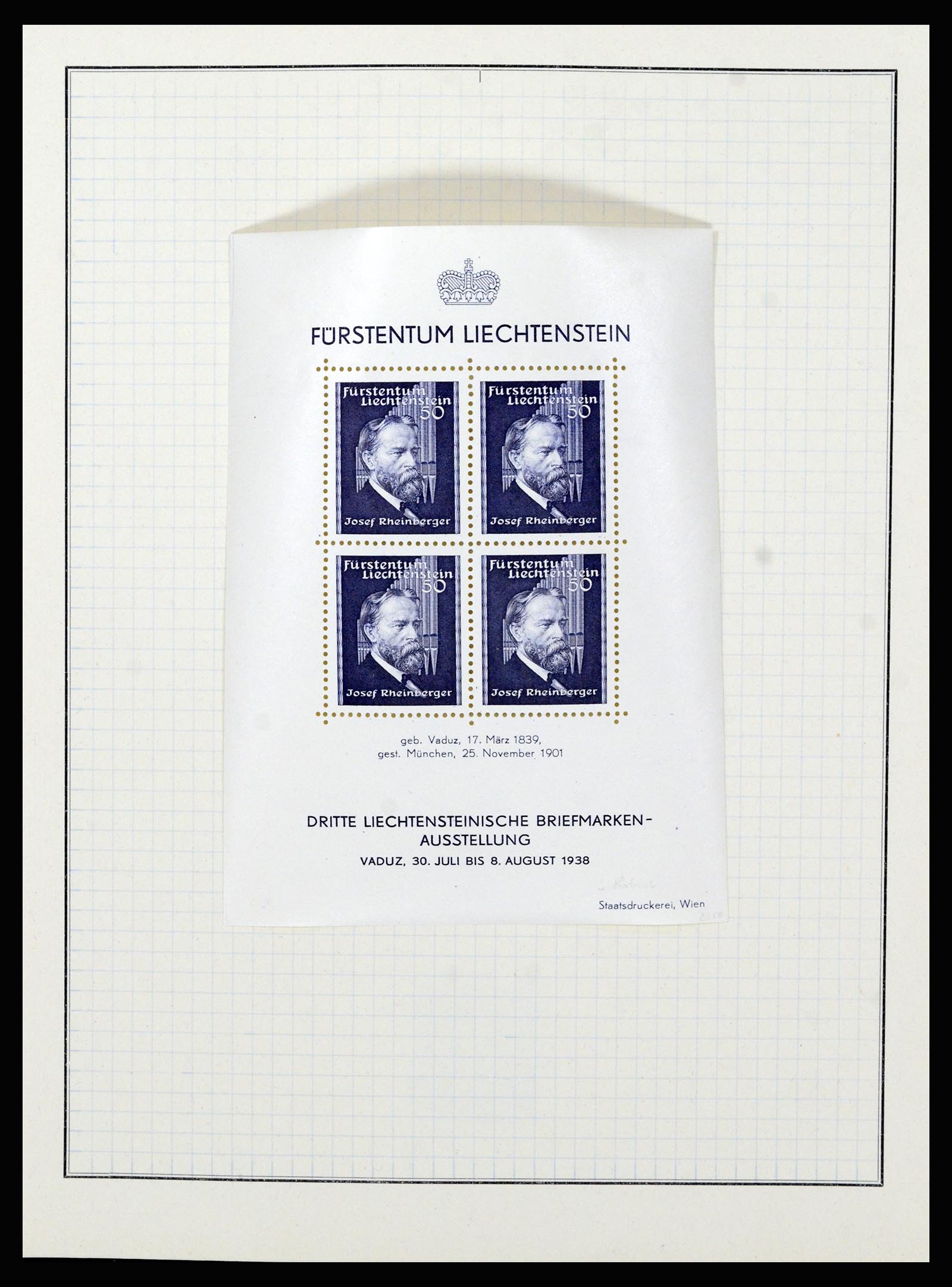 36766 014 - Stamp collection 36766 Liechtenstein 1912-1955.