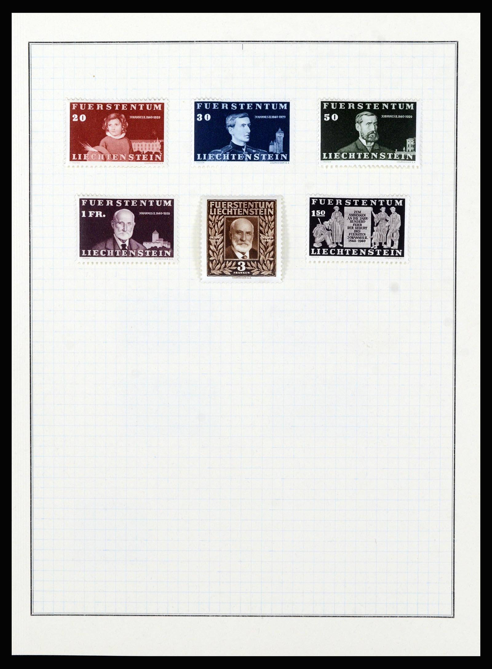 36766 017 - Stamp collection 36766 Liechtenstein 1912-1955.