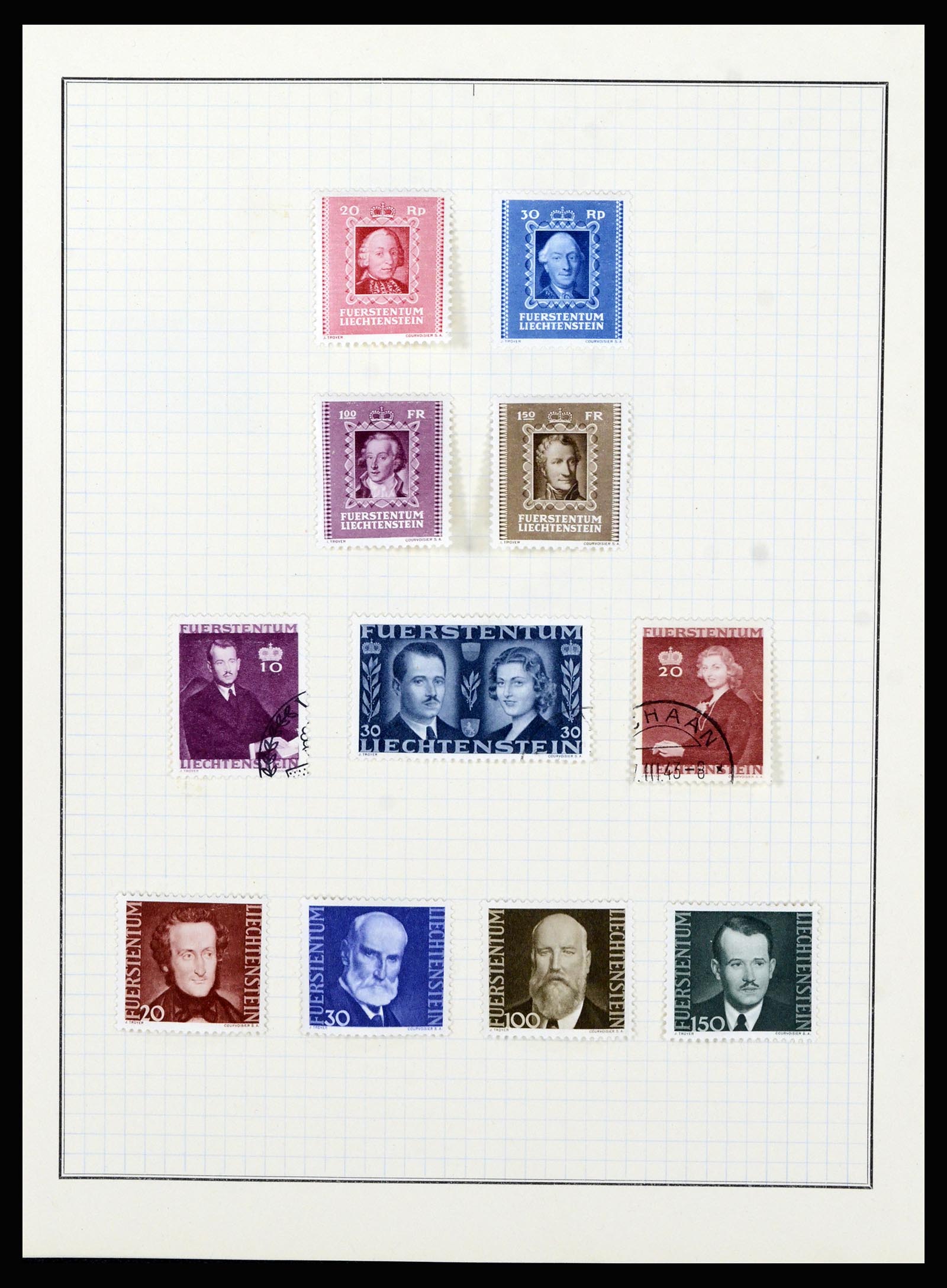 36766 019 - Stamp collection 36766 Liechtenstein 1912-1955.