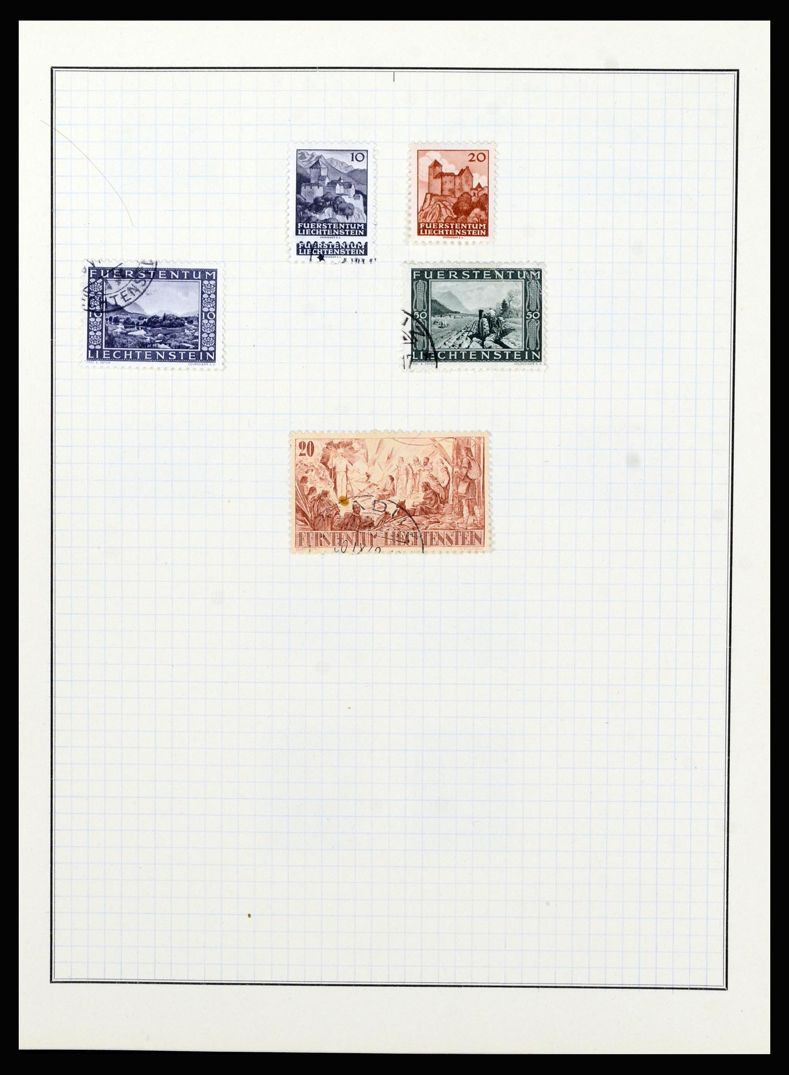 36766 020 - Postzegelverzameling 36766 Liechtenstein 1912-1955.